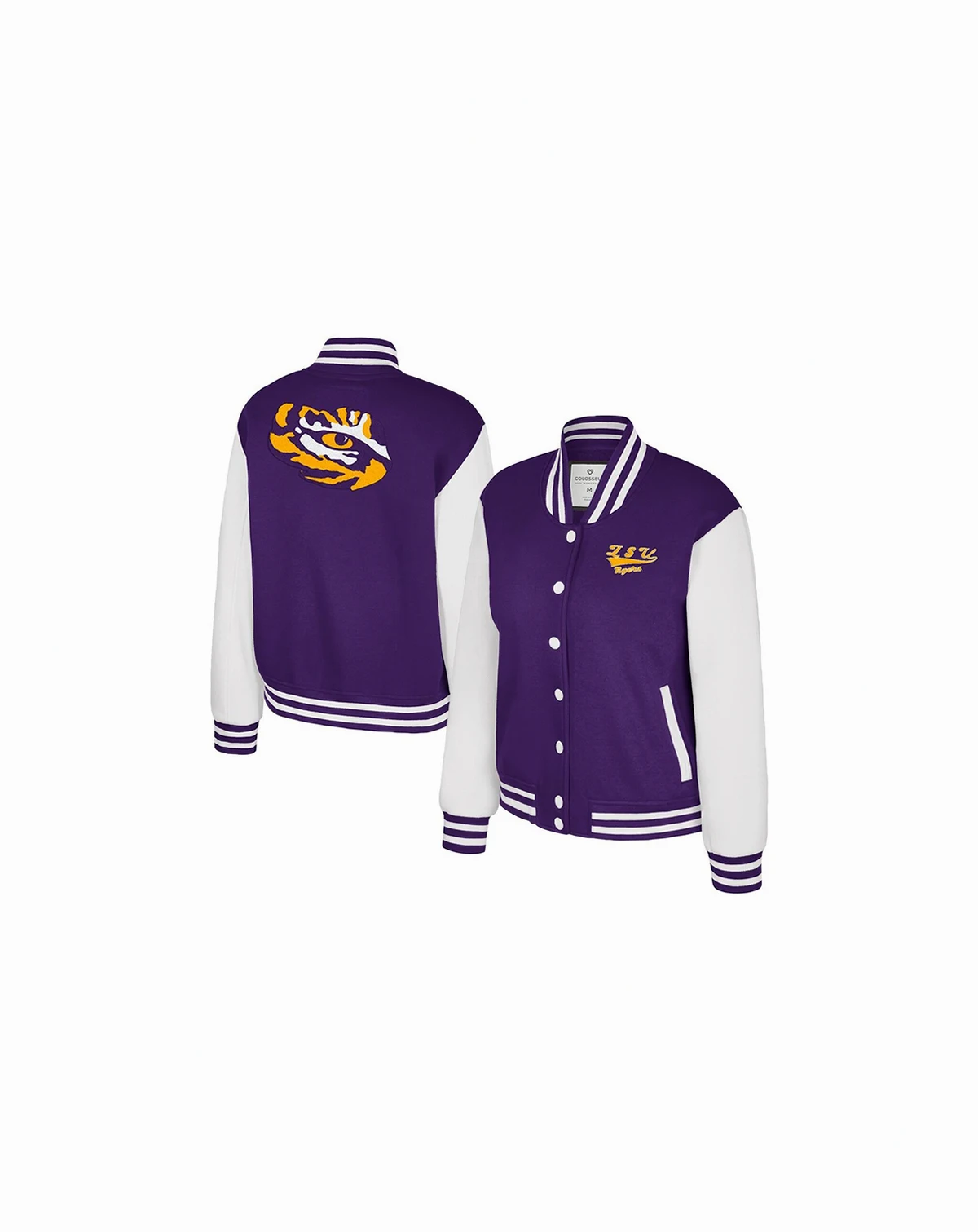 Women's Purple LSU Tigers French Baguette Full Snap Fleece Jacket