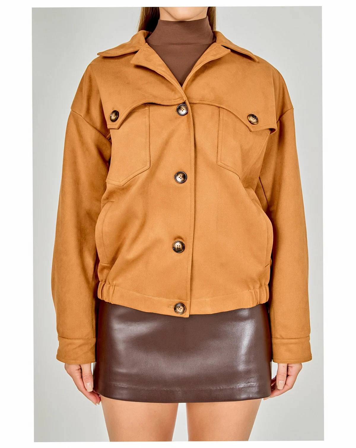 Women's Suede Oversized Jacket
