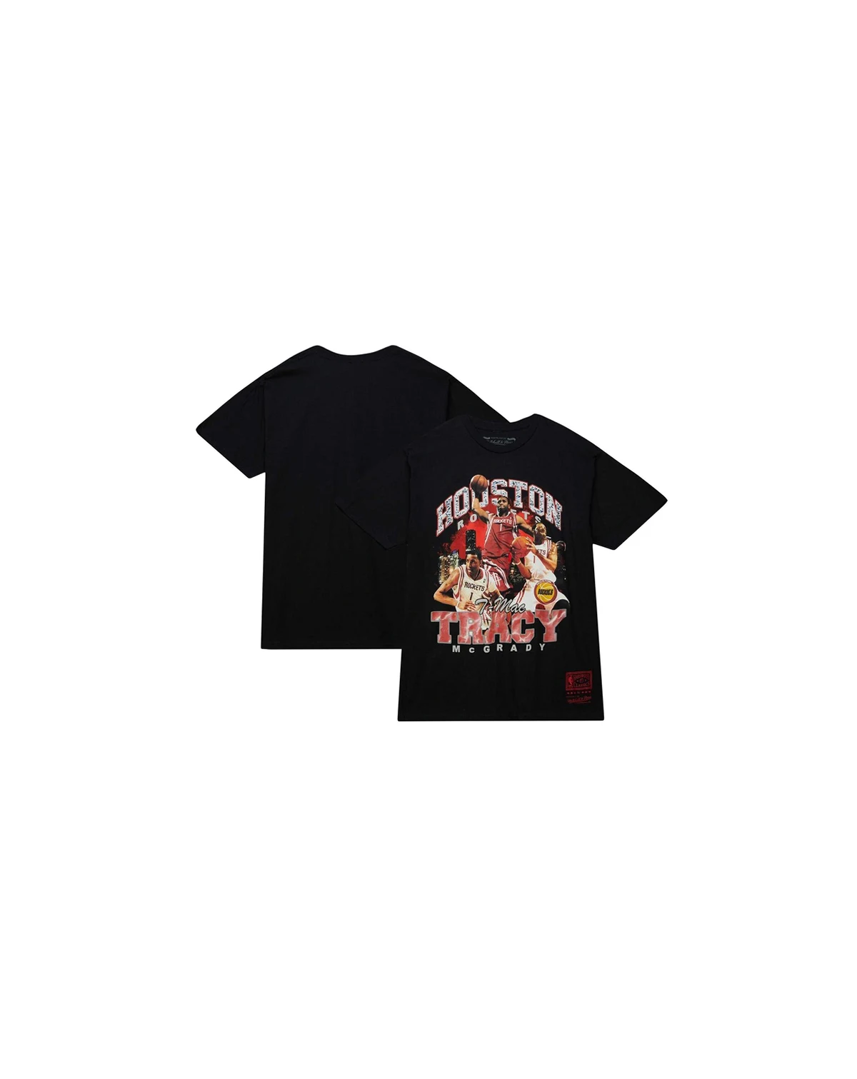 Men's Tracy McGrady Black Houston Rockets Hardwood Classics Bling Concert Player T-shirt