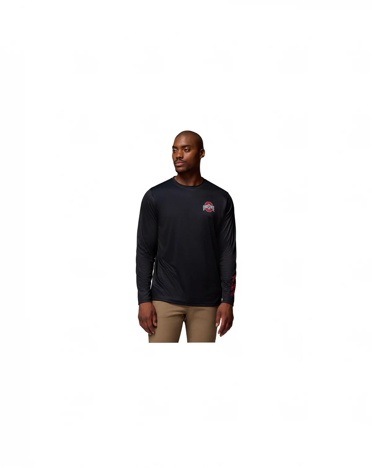 Men's Black Ohio State Buckeyes PHG Terminal Shot 3-Hit Long Sleeve T-Shirt