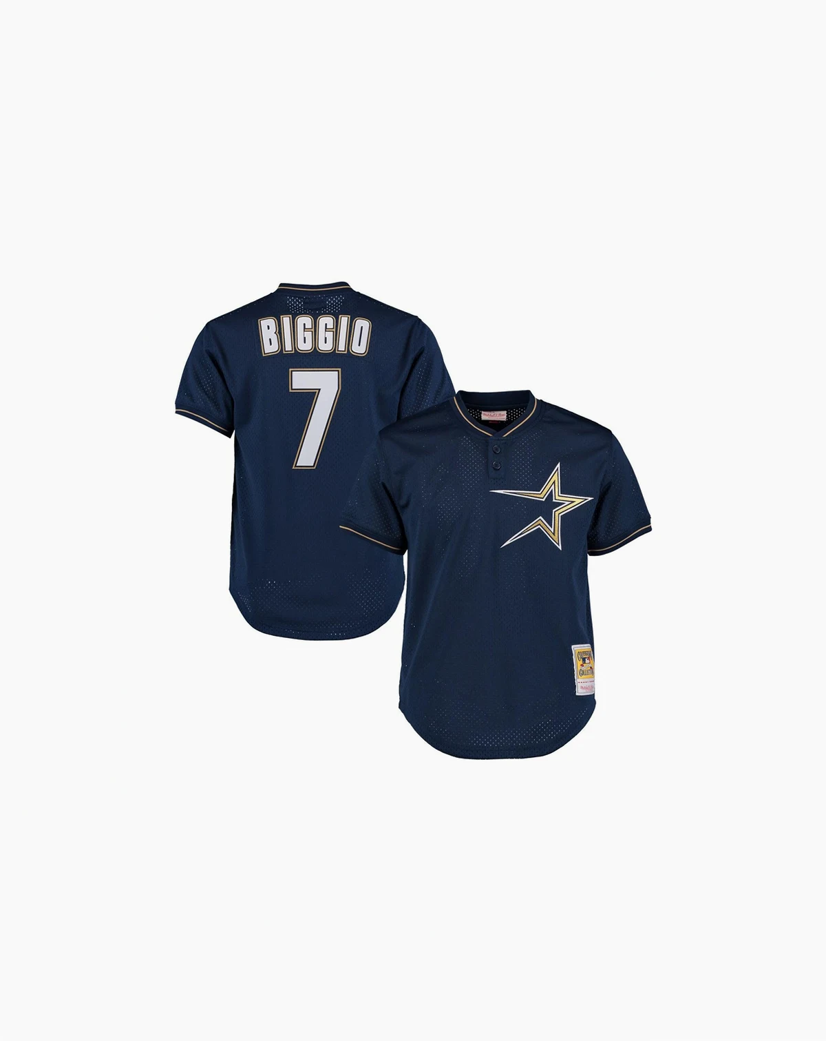 Mitchell Ness Men's Craig Biggio Navy Houston Astros Cooperstown Collection Batting Practice Jersey