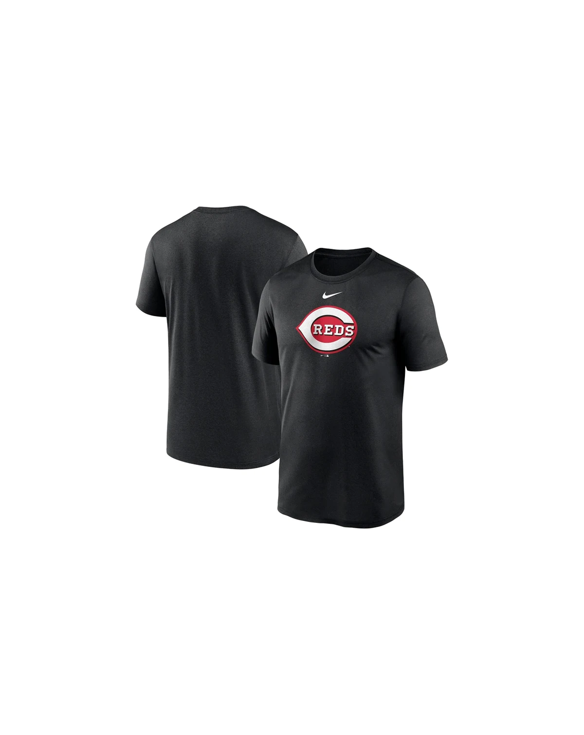 Men's Black Cincinnati Reds Legend Fuse Large Logo Performance T-shirt