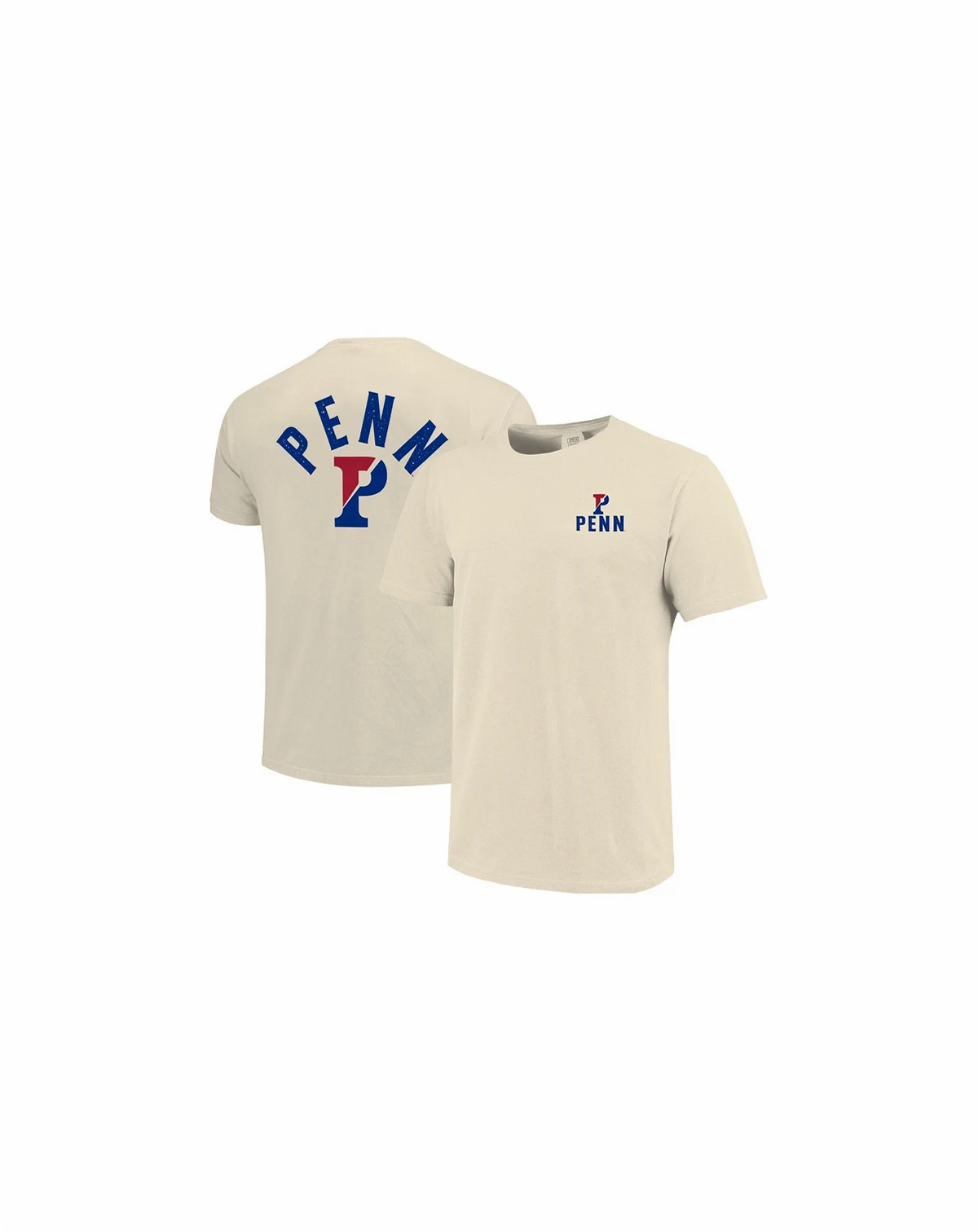 Men's Cream Pennsylvania Quakers Comfort Colors Mascot Overlay T-Shirt