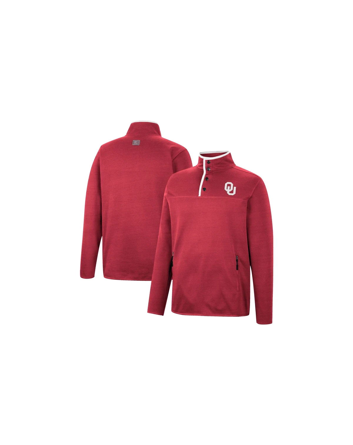 Men's Crimson Oklahoma Sooners Rebound Quarter-Snap Jacket