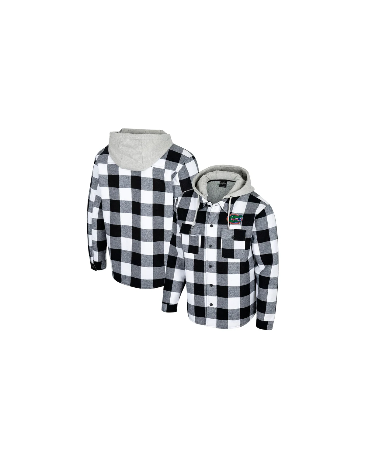 Men's Black/White Florida Gators Buffalo Plaid Full-Zip Jacket