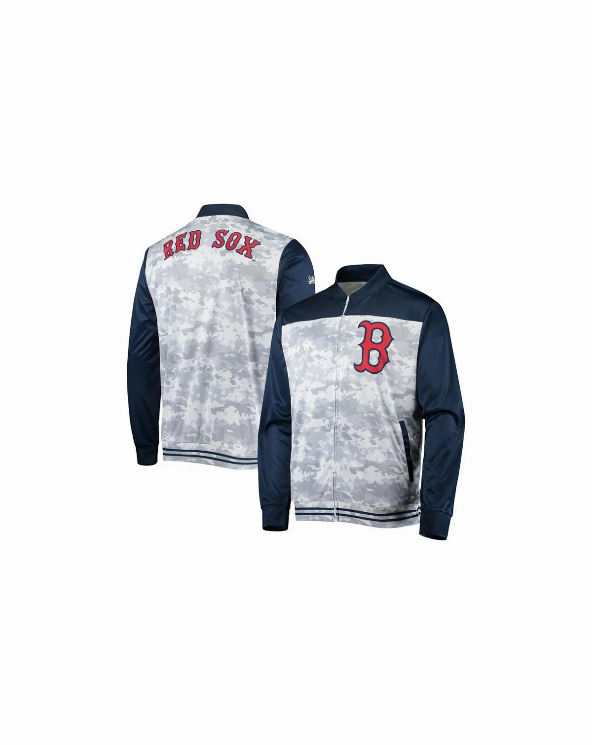 Men's Navy Boston Red Sox Camo Full-Zip Jacket