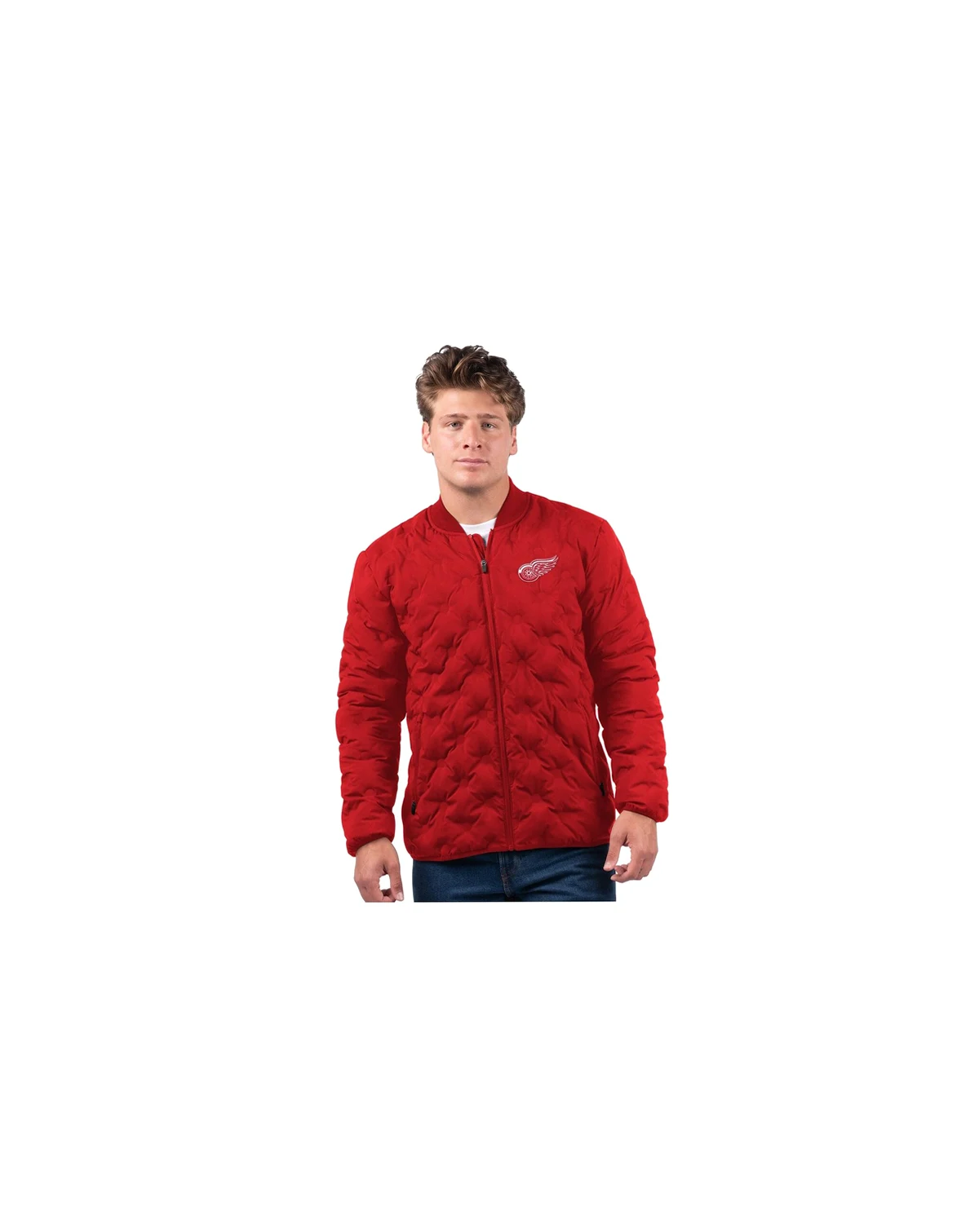 Men's Red Detroit Red Wings Persistence Quilted Full-Zip Jacket