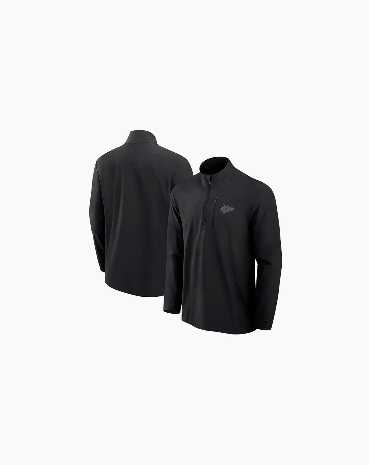 Men's Black Kansas City Chiefs Front Office Woven Quarter-Zip Jacket