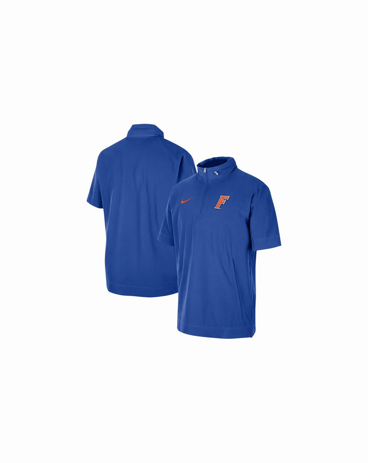 Men's Royal Florida Gators Coaches Half-Zip Short Sleeve Jacket