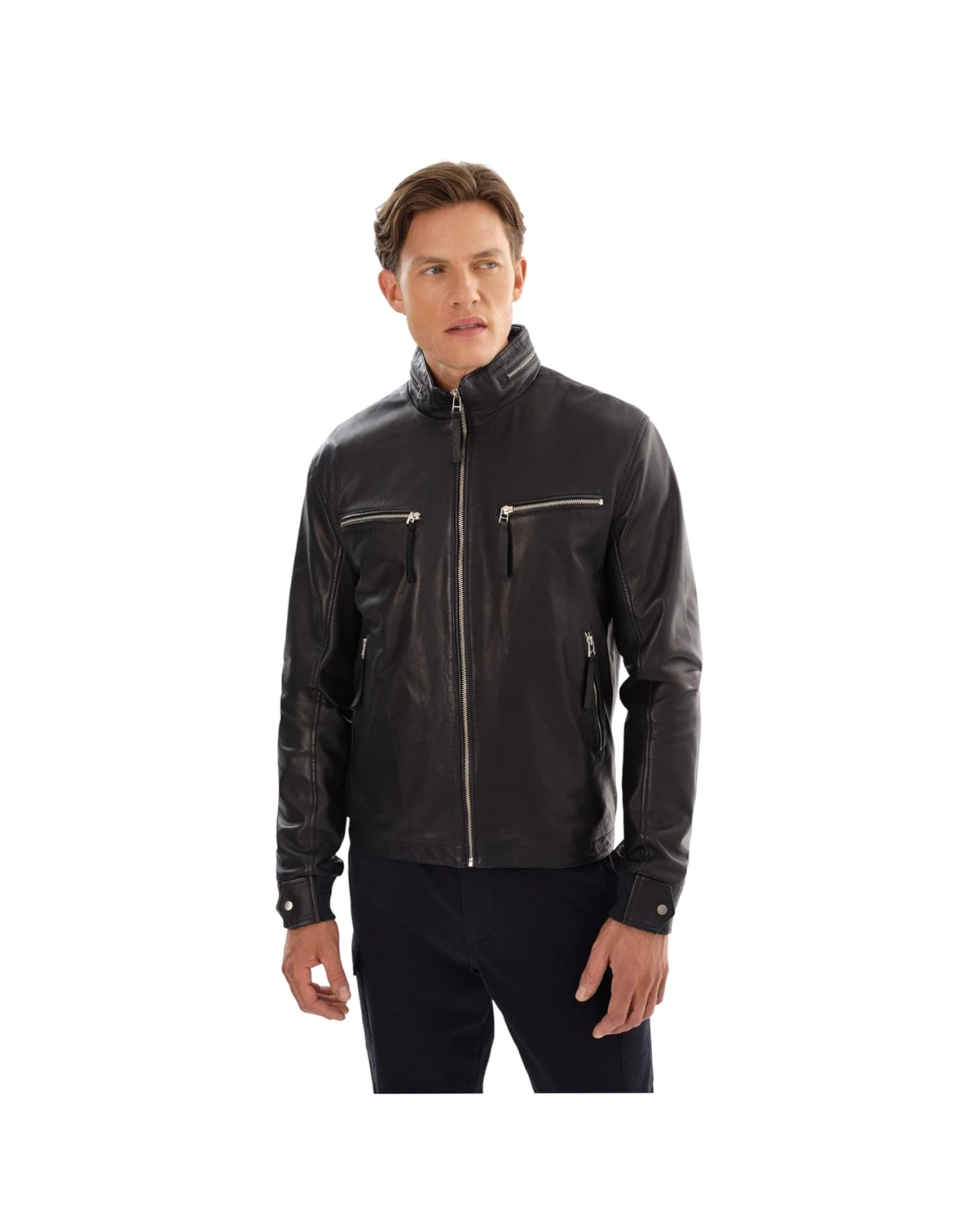Men's CALTON Leather Bomber Jacket