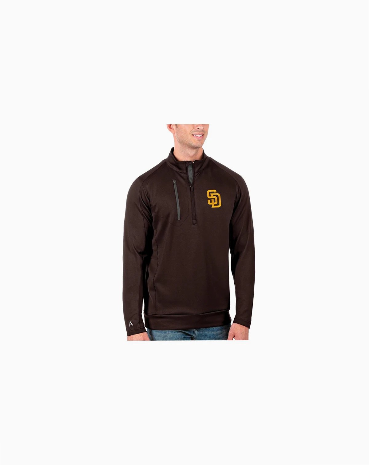 Men's Brown San Diego Padres Generation Quarter-Zip Pullover Jacket