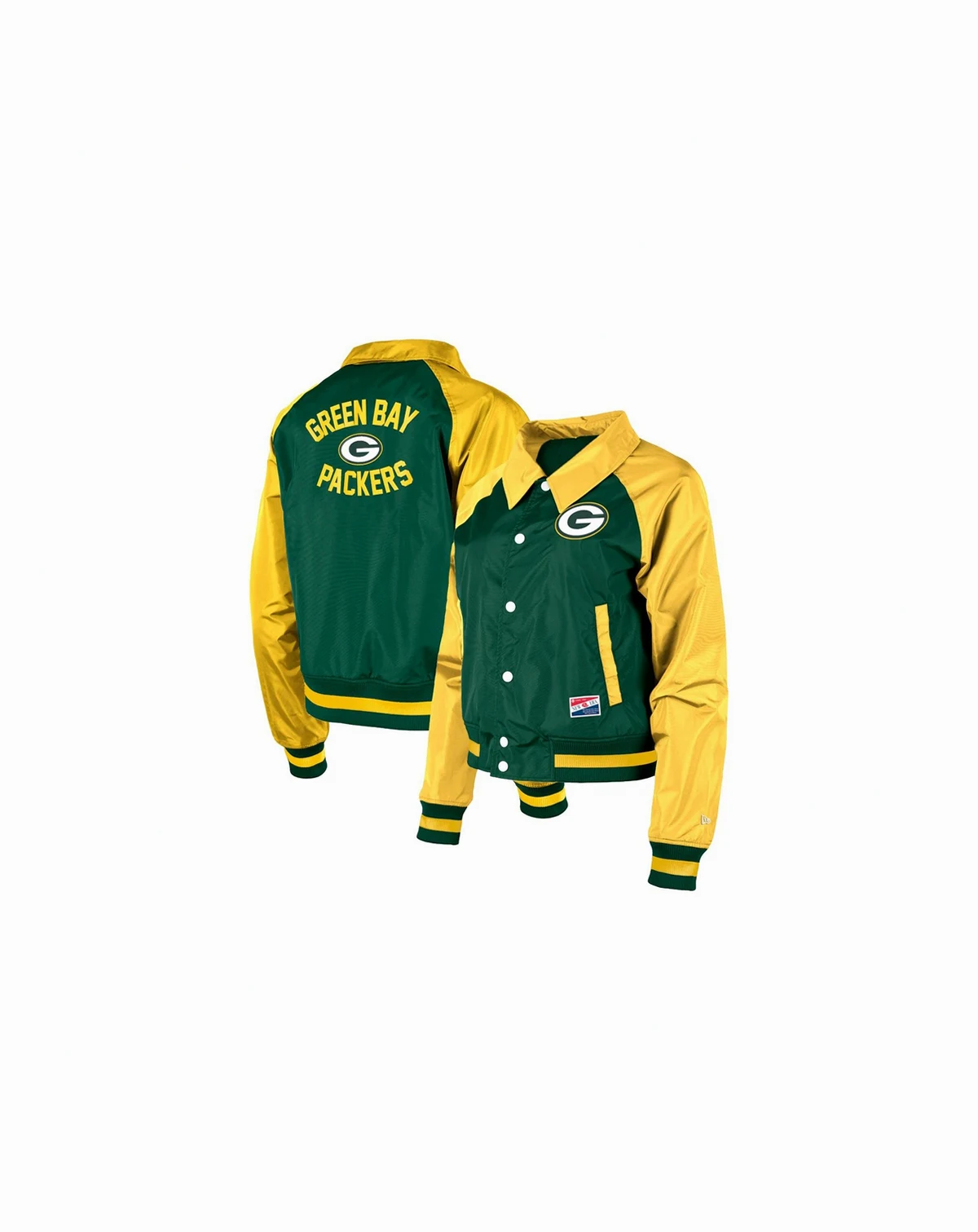 Women's Green Green Bay Packers Coaches Raglan Full-Snap Jacket