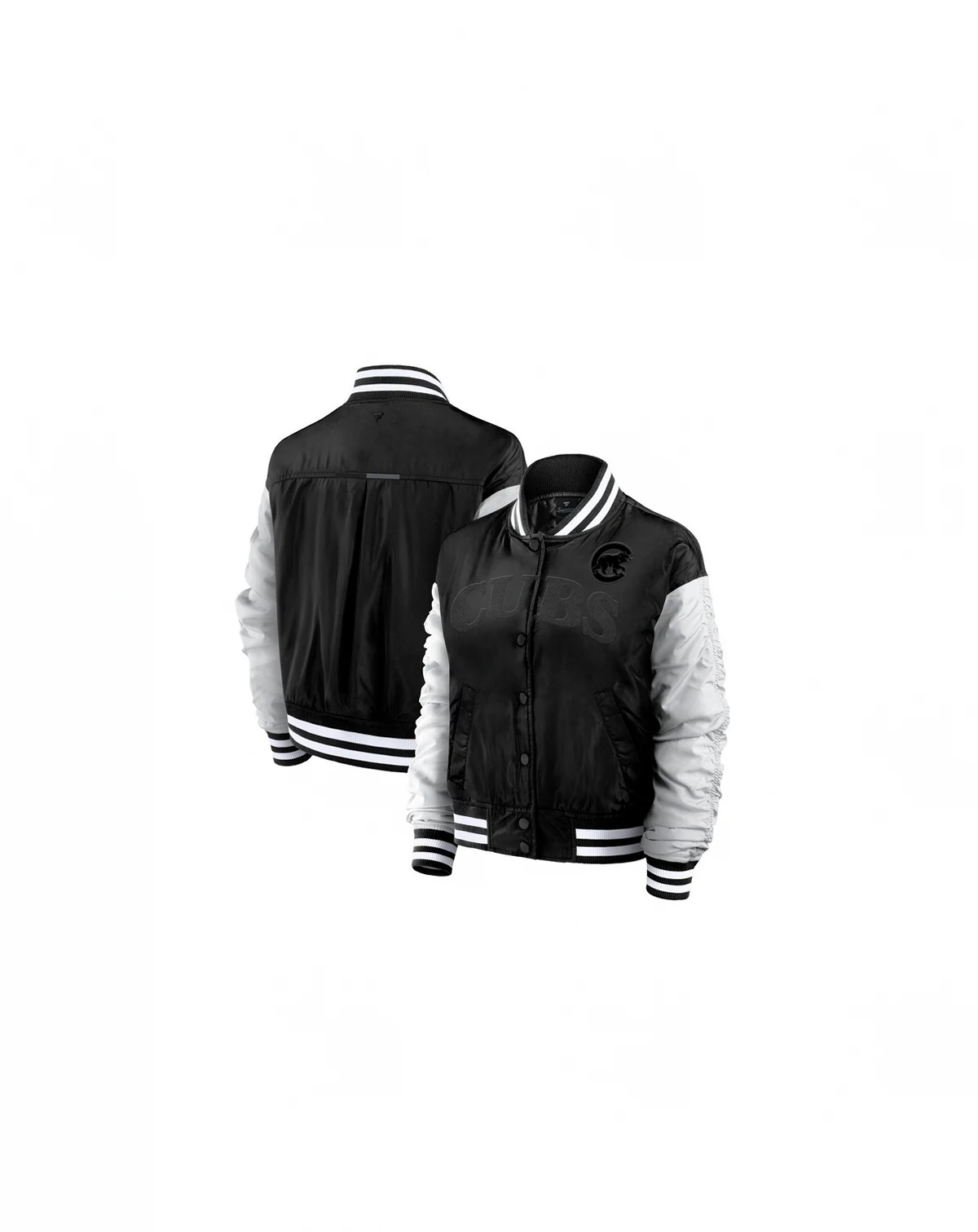 Women's Black Chicago Cubs Elements Wave Full-Snap Jacket