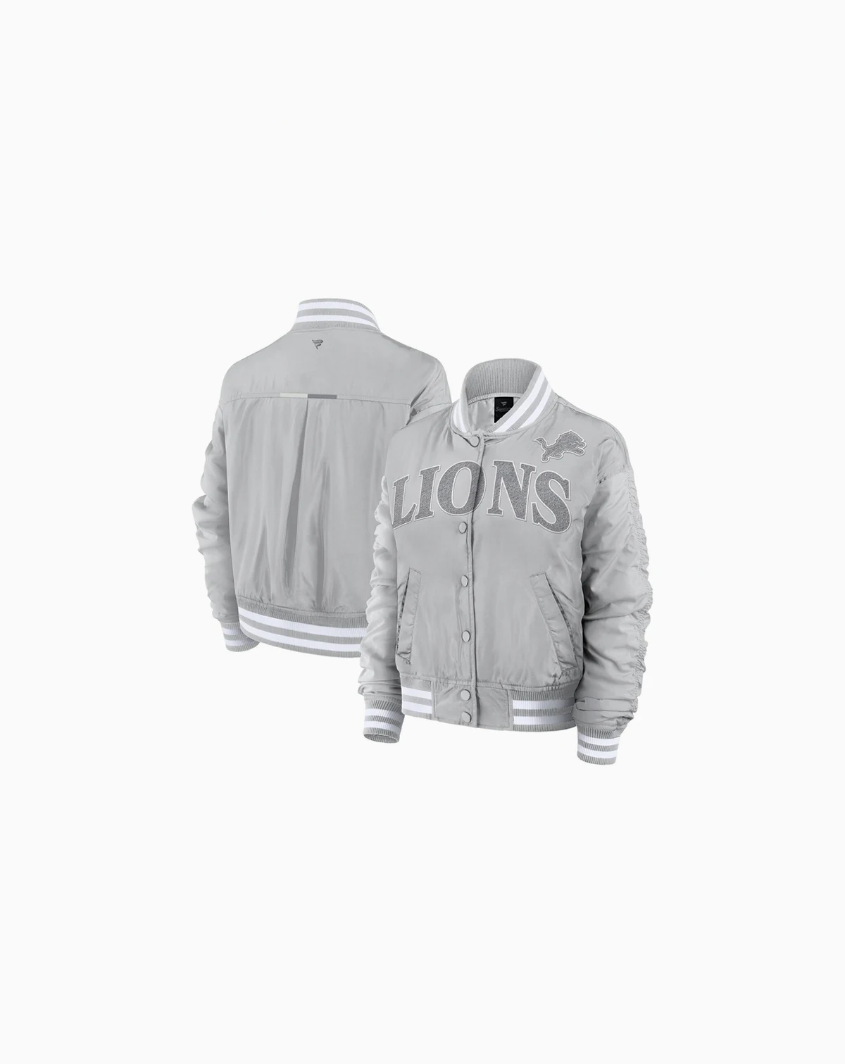 Women's Gray Detroit Lions Elements Wave Full-Snap Jacket