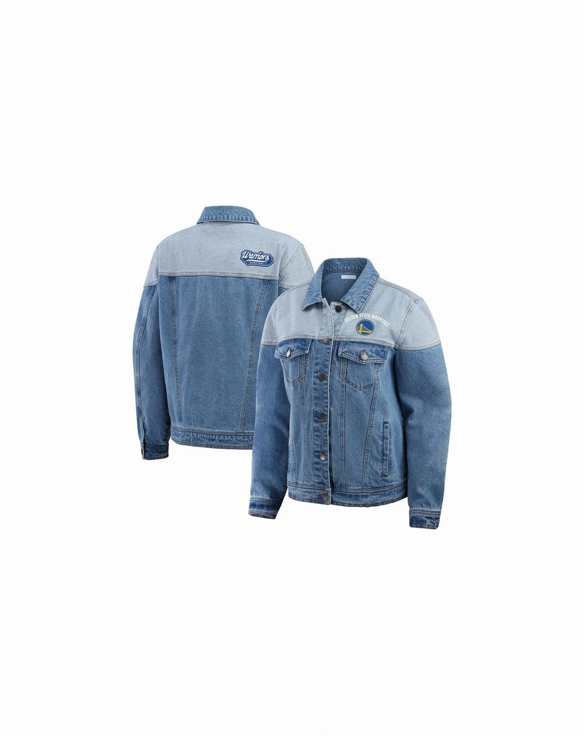 Women's Blue Golden State Warriors Full-Button Denim Jacket