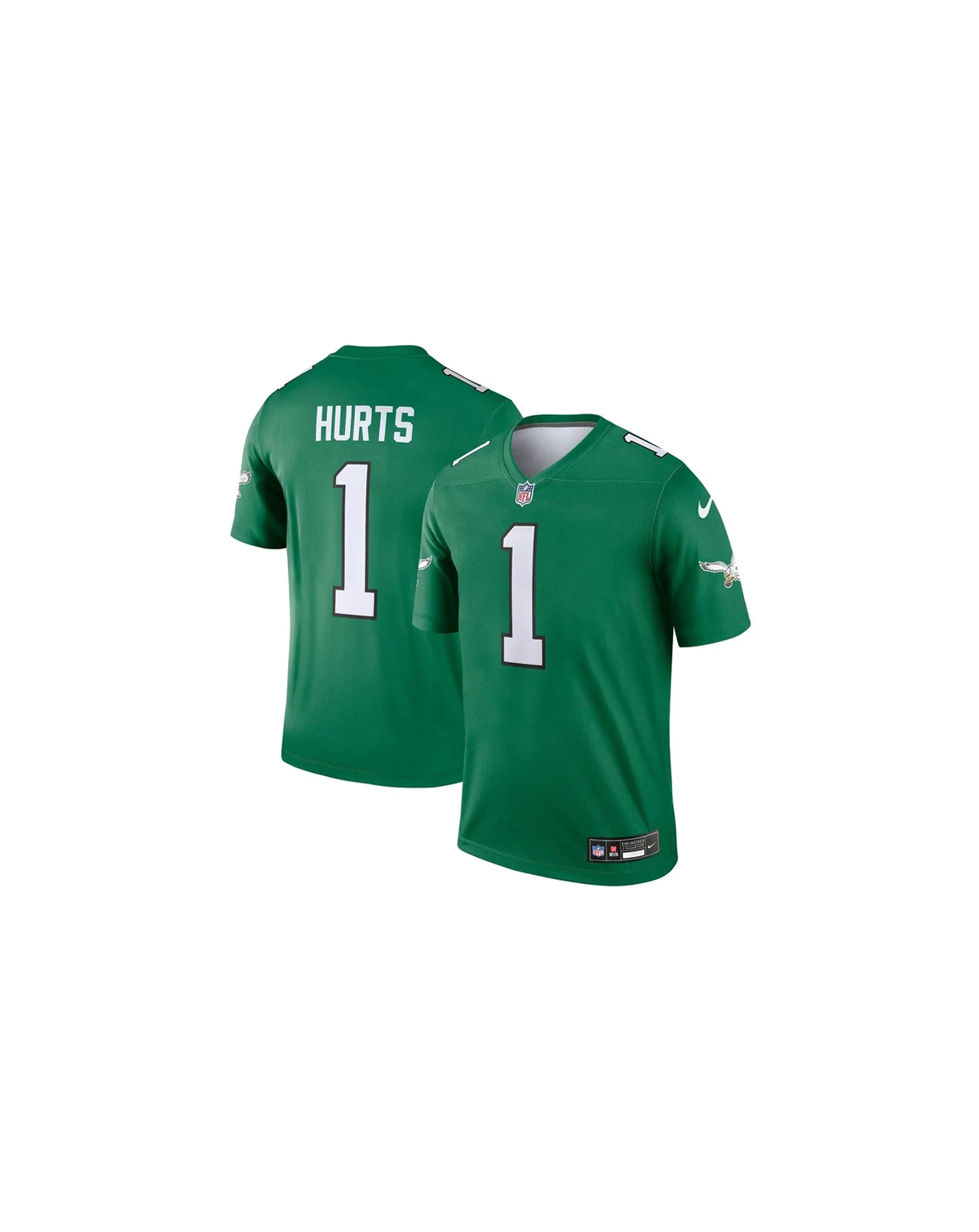 Men's Jalen Hurts Kelly Green Philadelphia Eagles Alternate Legend Player Jersey