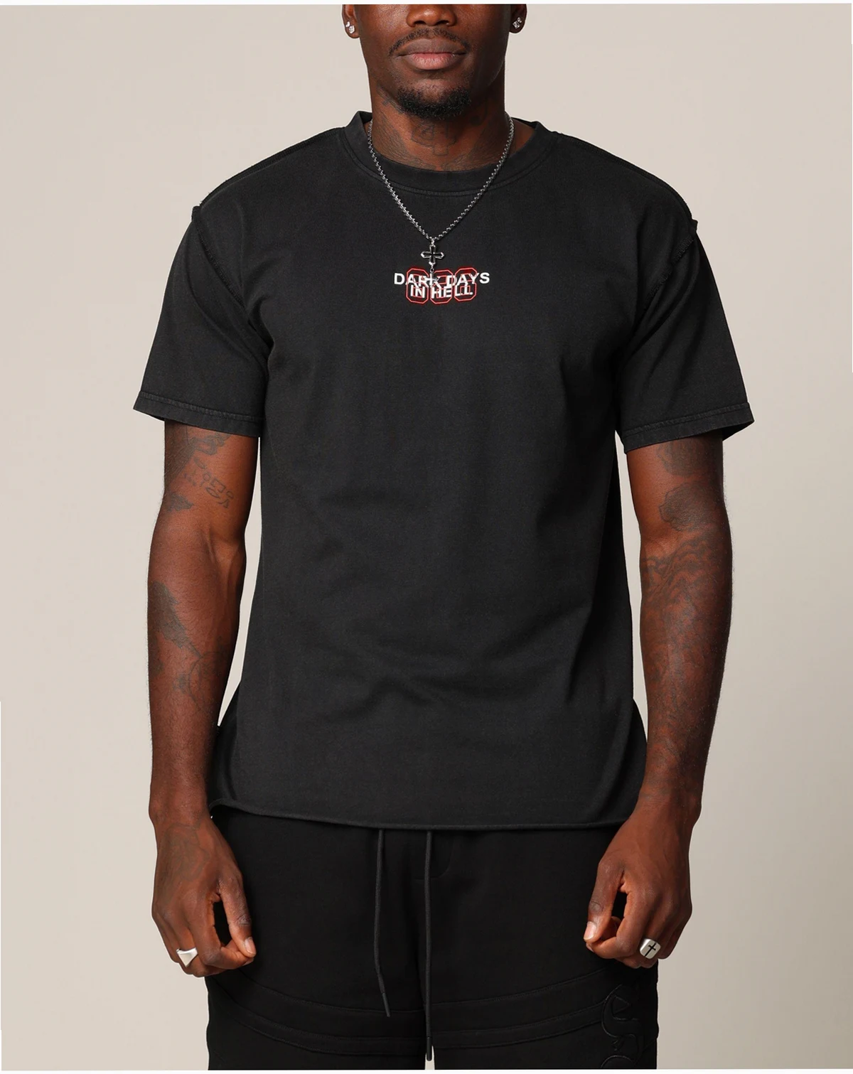 Big & Tall 666 Cut T-Shirt, 3XL, Black