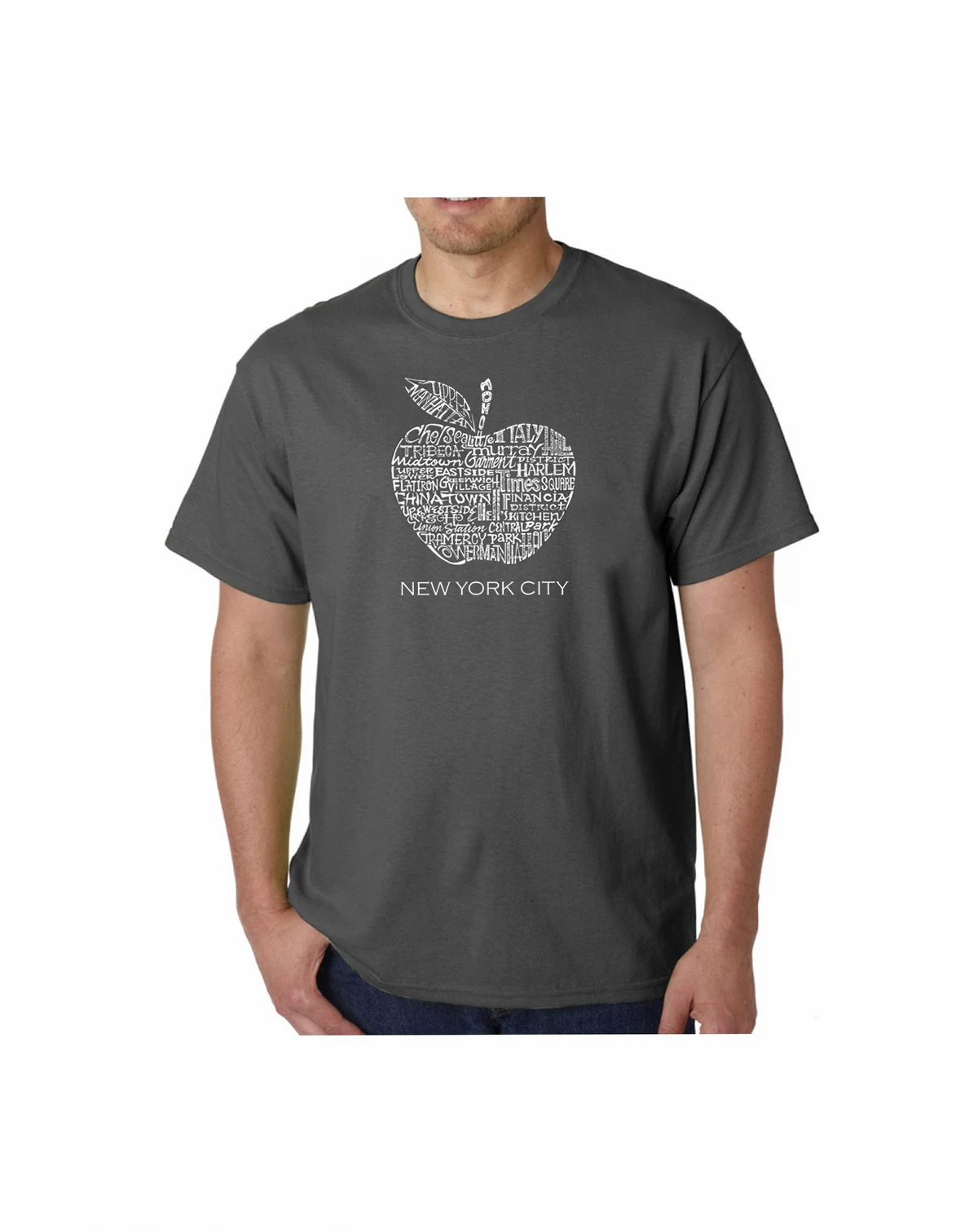 Men's Word Art T-Shirt - Neighborhoods in NYC