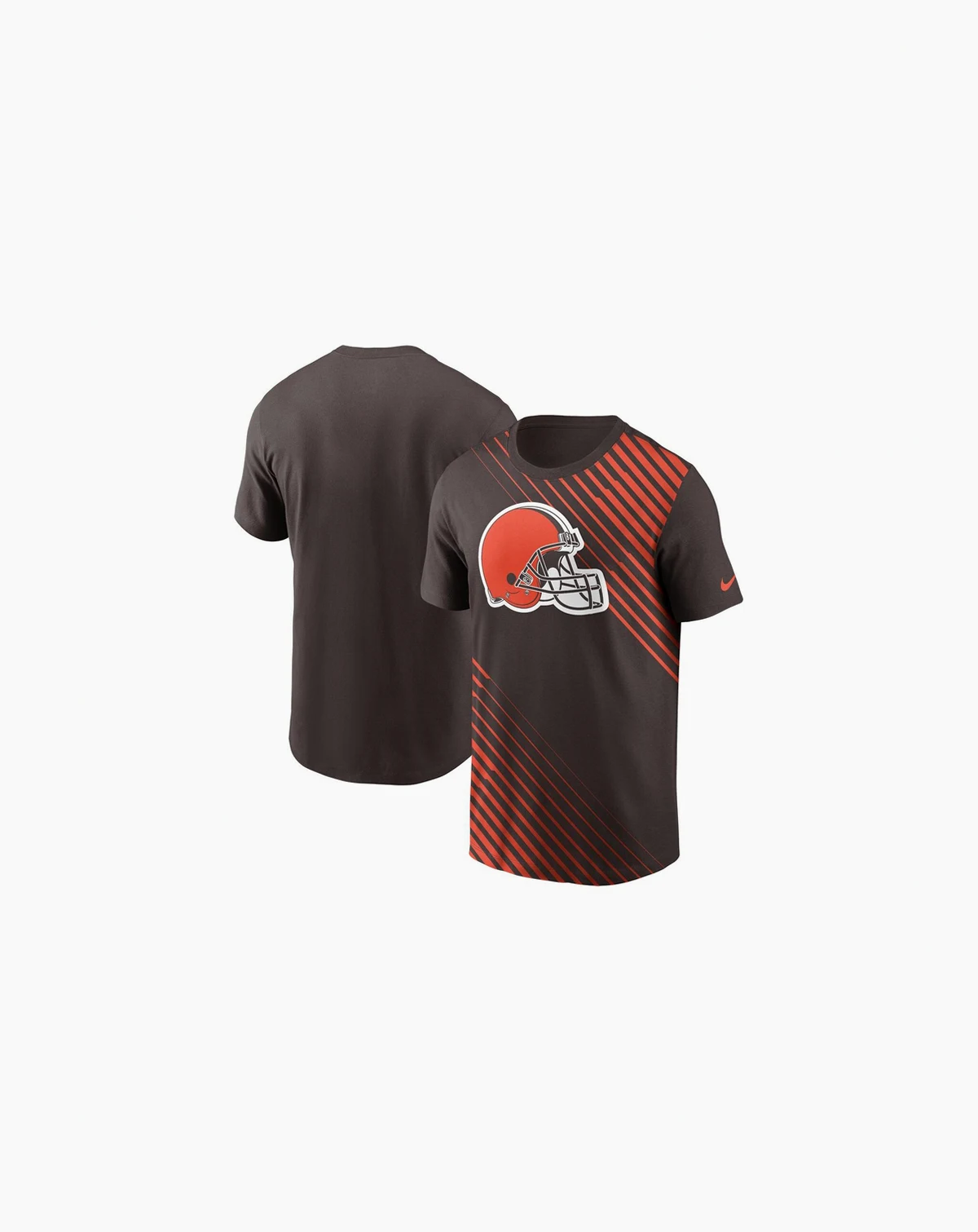 Men's Brown Cleveland Browns Yard Line Fashion Asbury T-shirt