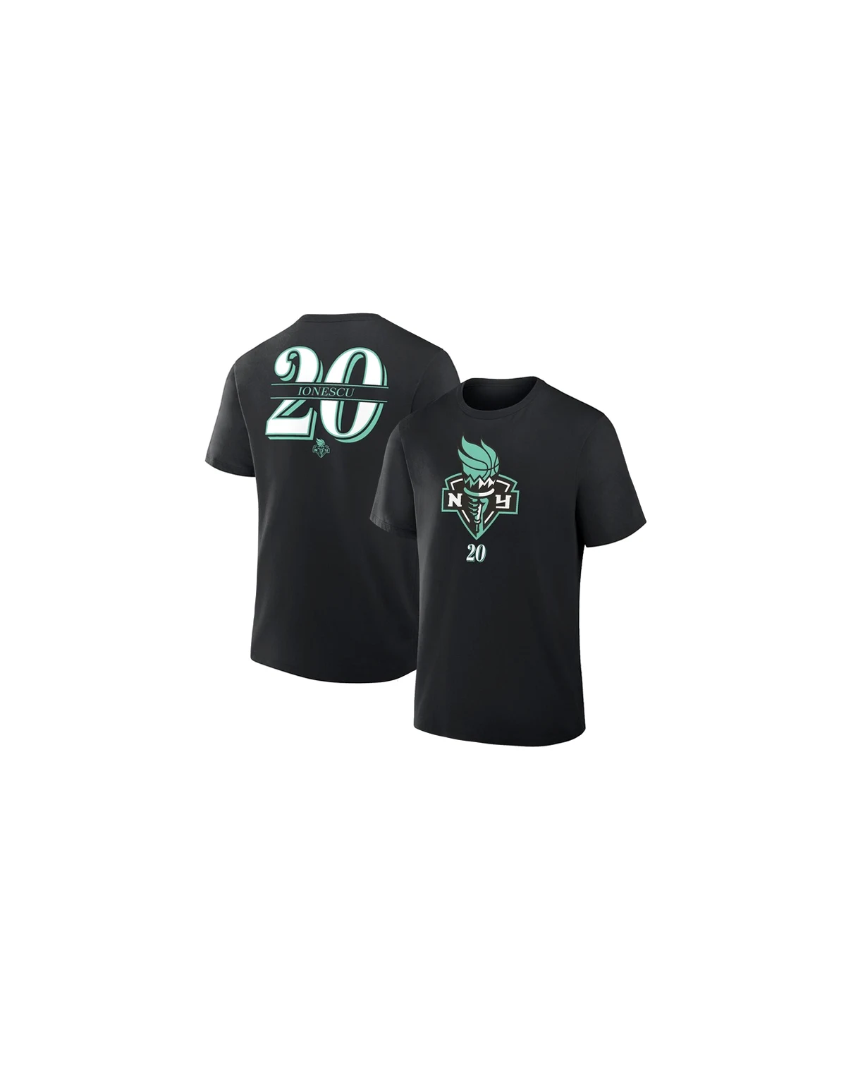 Men's Sabrina Ionescu Black New York Liberty In The Paint Name Number T-Shirt
