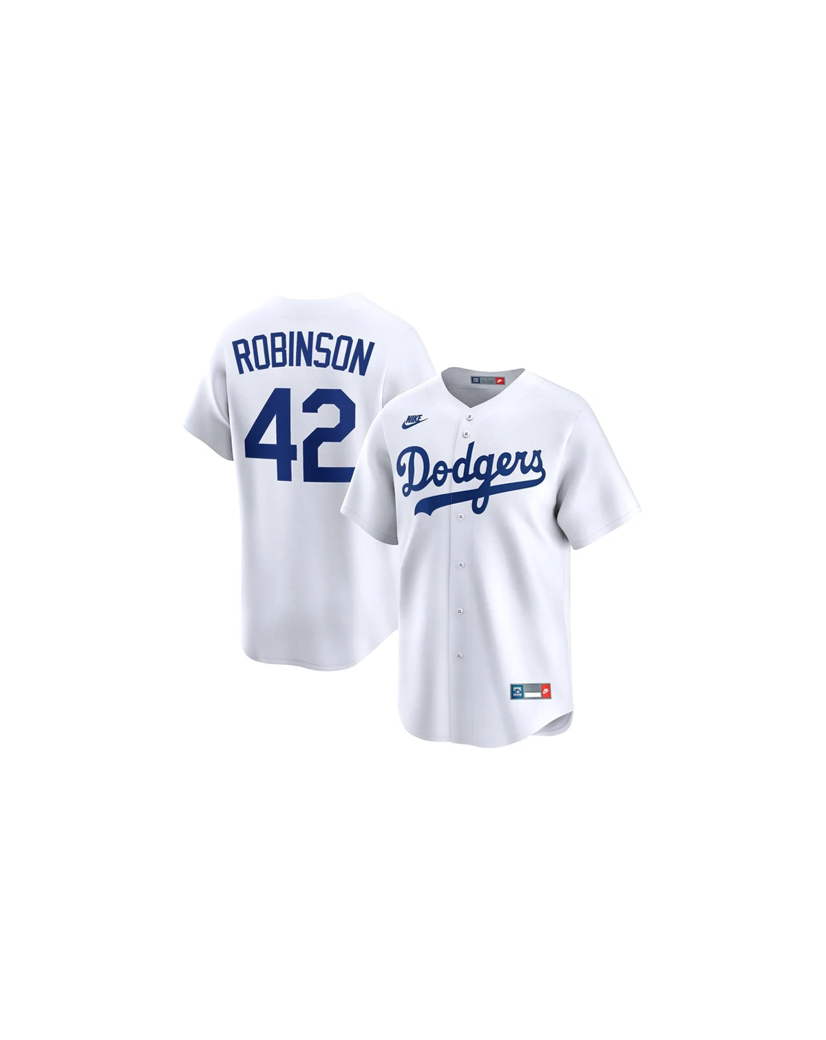 Men's Jackie Robinson White Brooklyn Dodgers Throwback Cooperstown Collection Limited Jersey