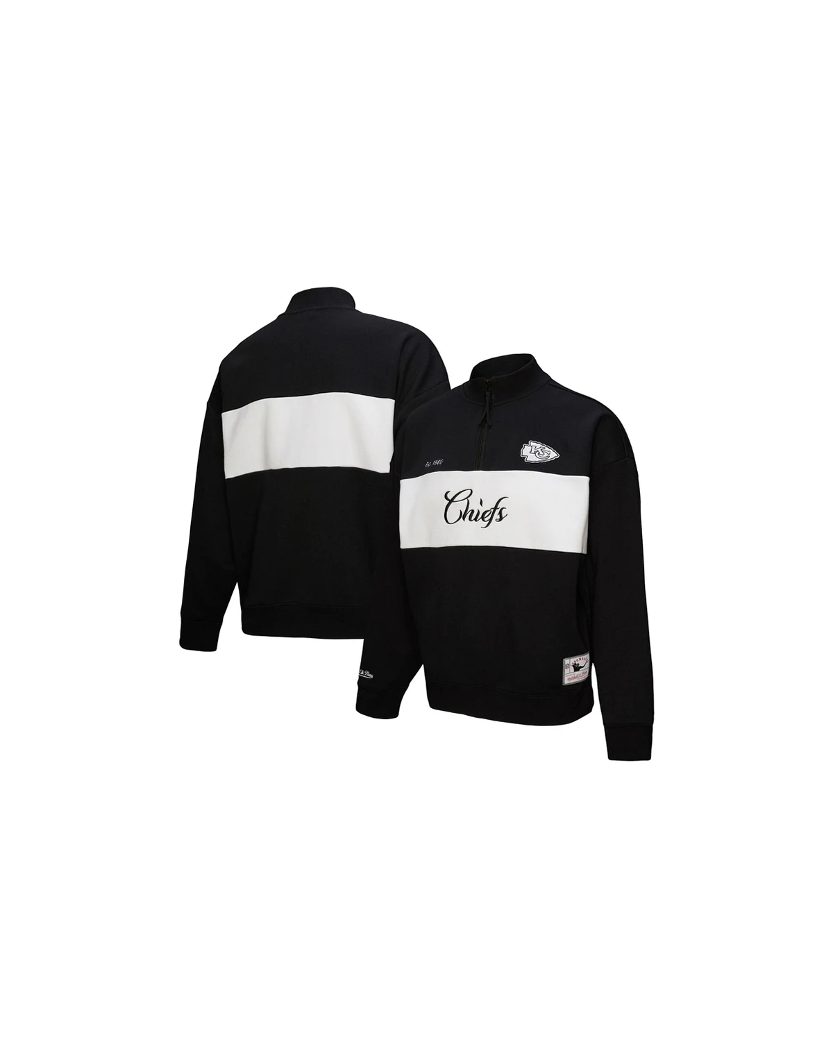 Women's Black Kansas City Chiefs Quarter-Zip Jacket