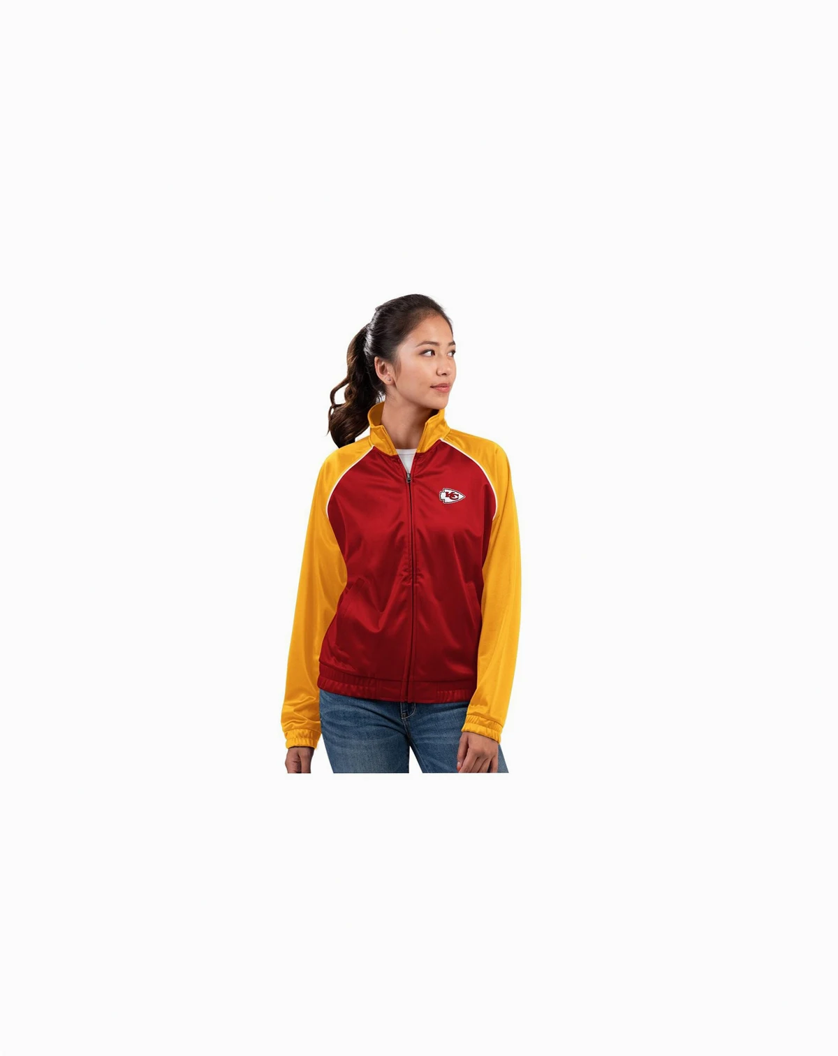Women's Red Kansas City Chiefs Replay Full-Zip Track Jacket