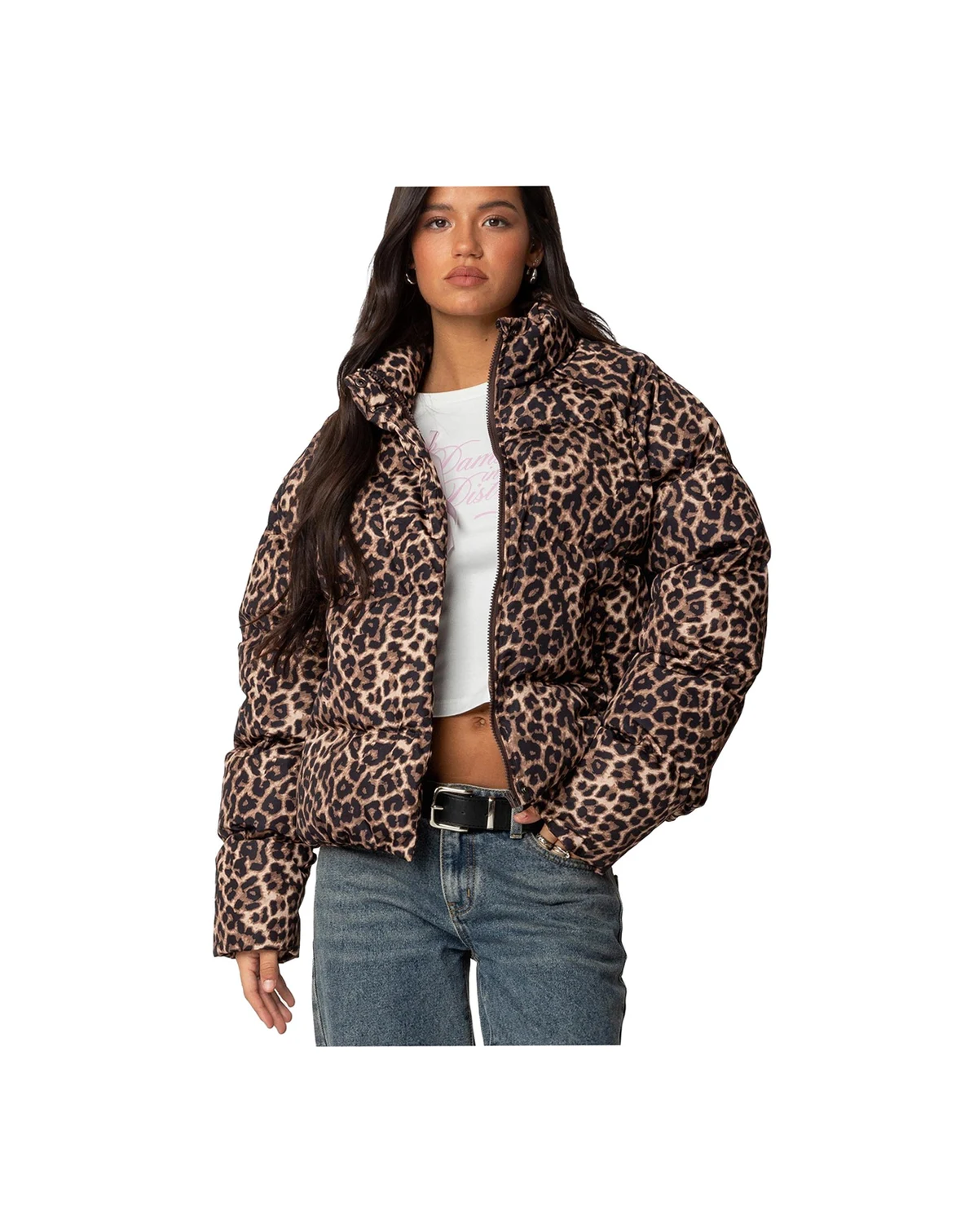 Women's Dalya Leopard Printed Puffer Jacket