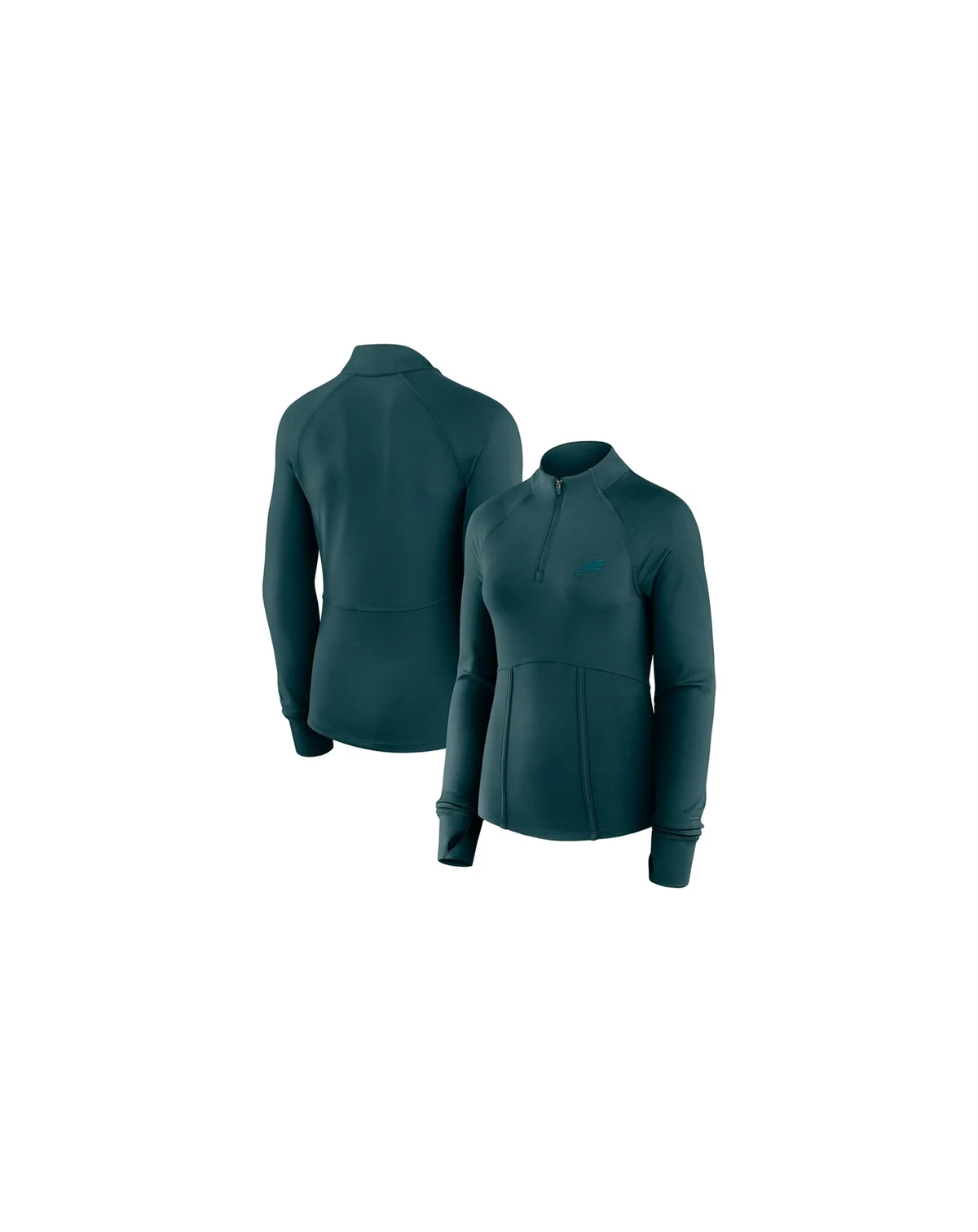 Women's Midnight Green Philadelphia Eagles Elements Quarter-Zip Jacket