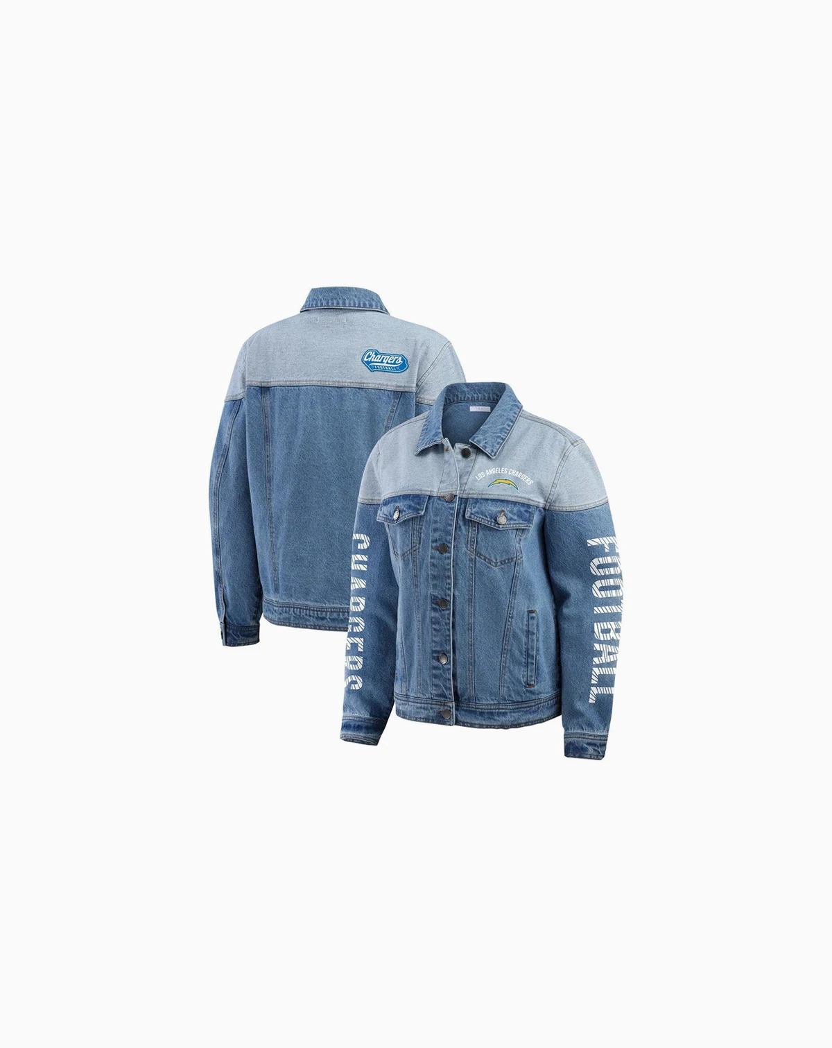 Women's Los Angeles Chargers Full-Button Denim Jacket