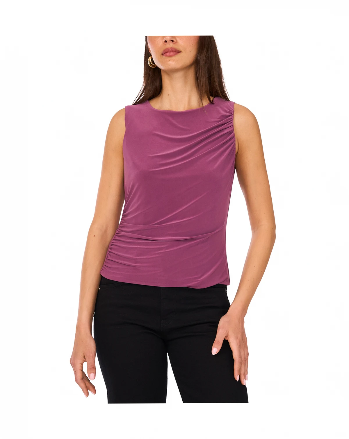 Women's Sleeveless Ruched Blouse