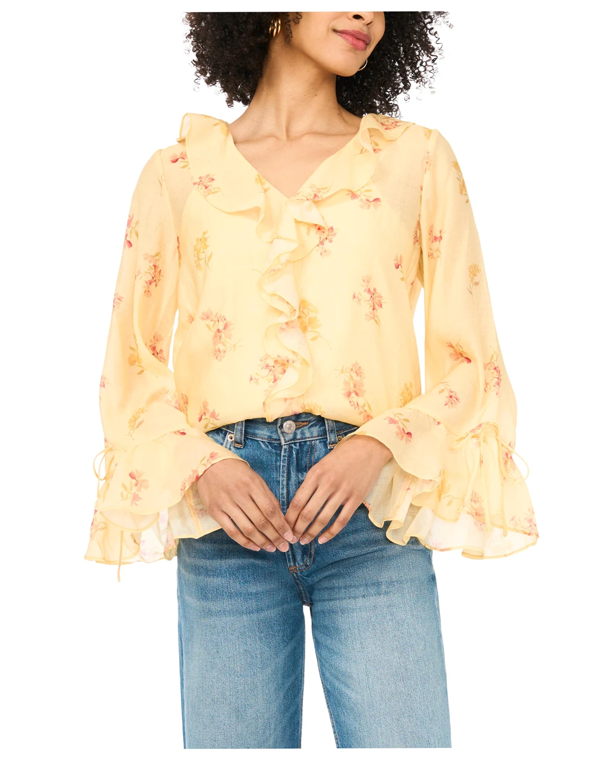 Women's Long-Sleeve Ruffle Top