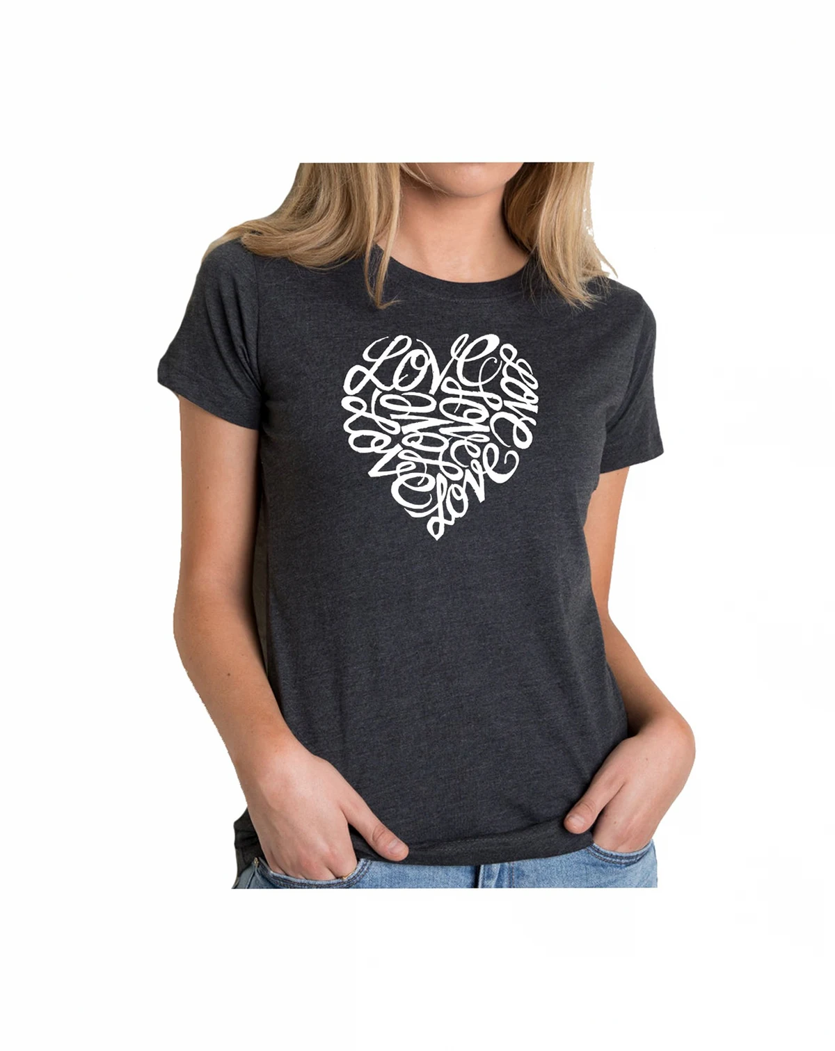 Women's Premium Word Art T-Shirt - Love