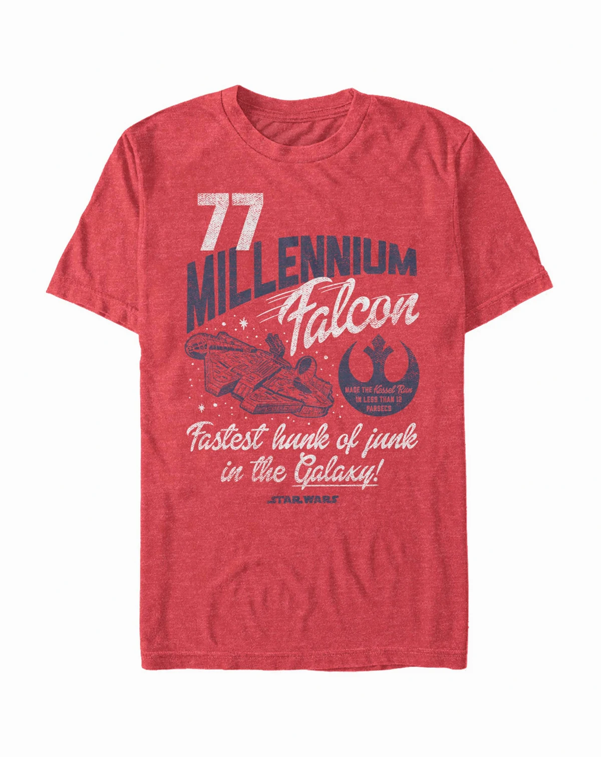 Men's Star Wars Millennium Falcon Fly Retro Short Sleeve T-shirt