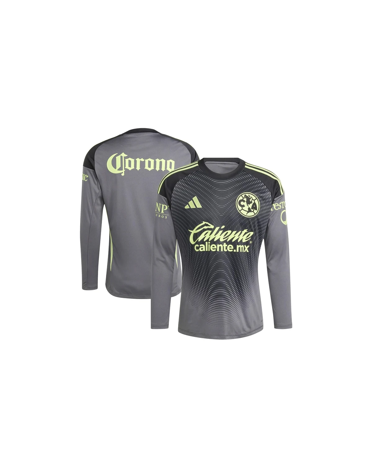 Men's Gray Club America 2025/26 Long Sleeve Goalkeeper Jersey