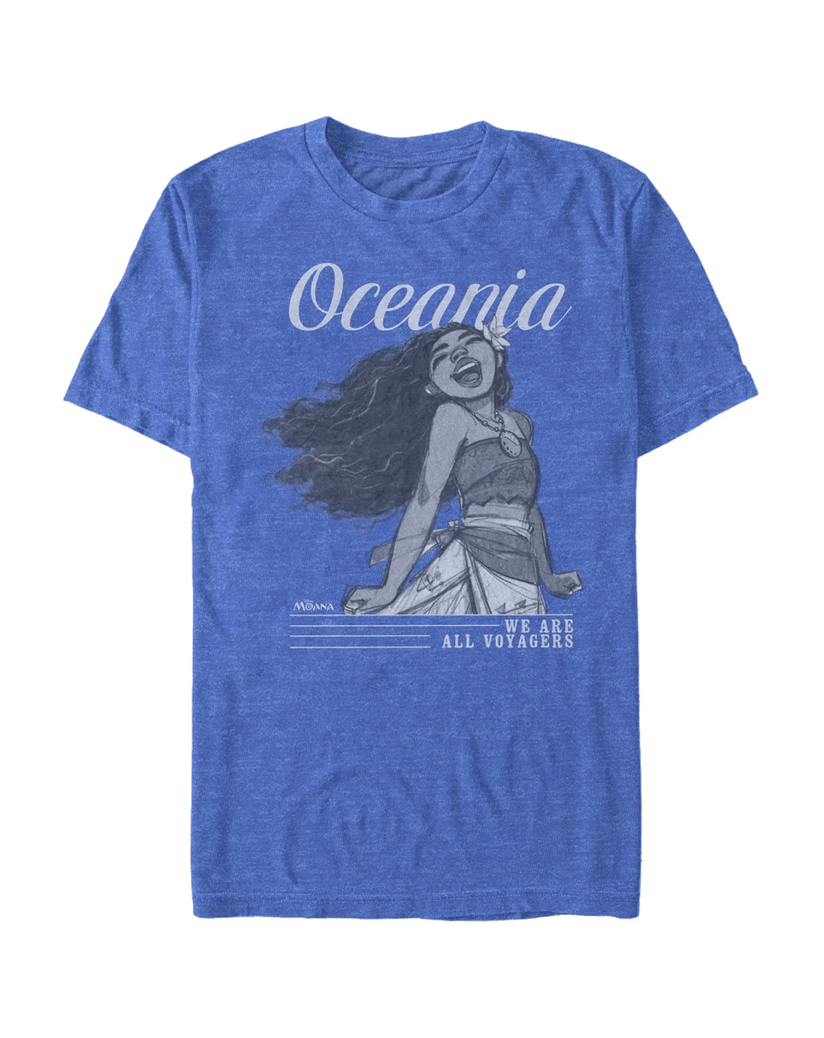 Disney Men's Moana Sketch Oceania We are All Voyagers, Short Sleeve T-Shirt