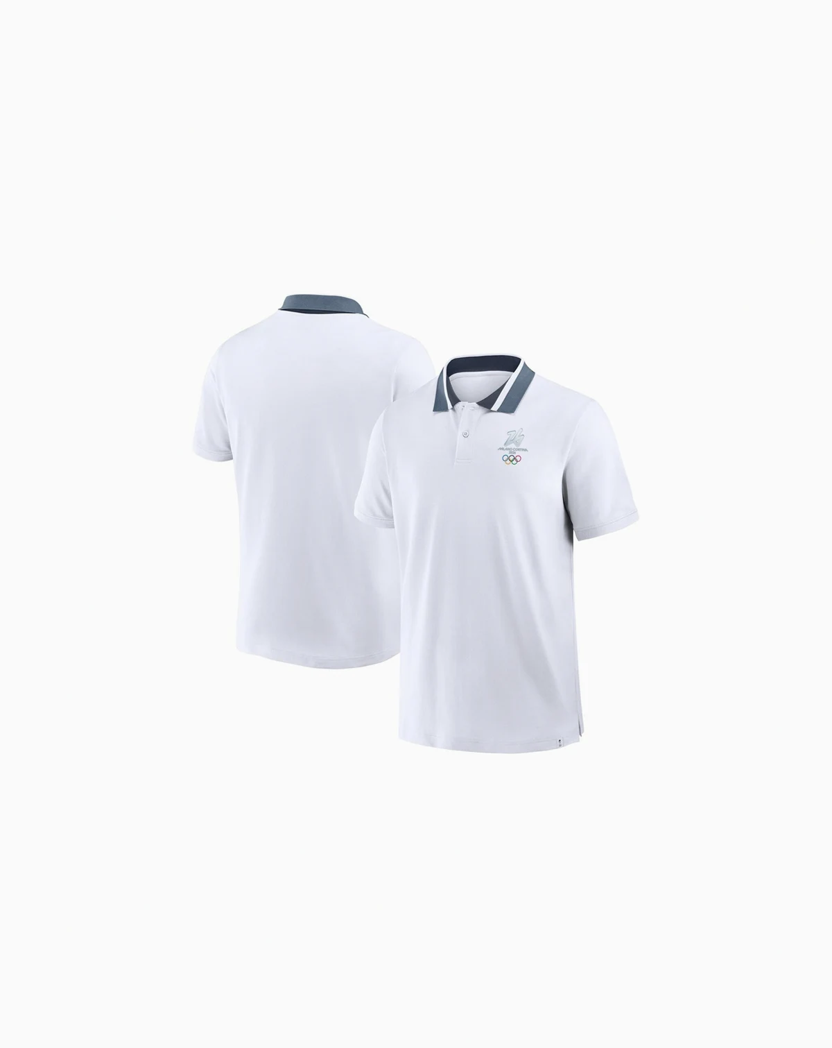 Men's White Milano Cortina 2026 Winter Olympics Tipped Polo Shirt