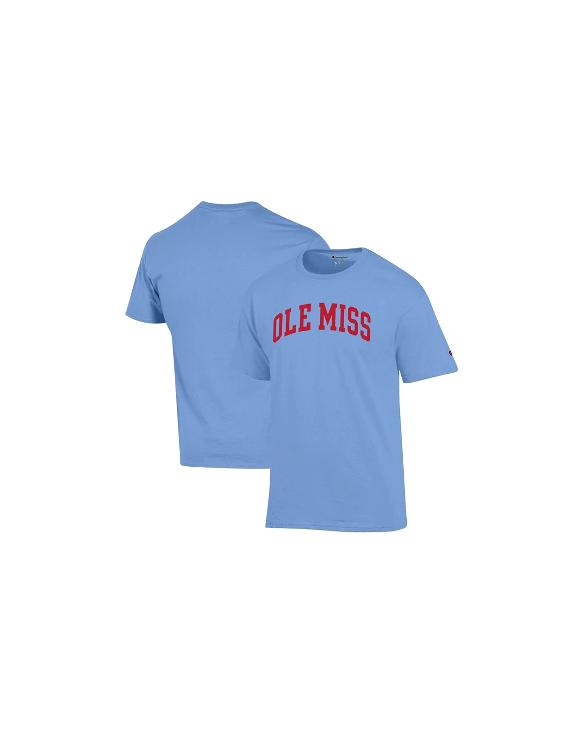 Men's Powder Blue Ole Miss Rebels Basic Arch T-Shirt