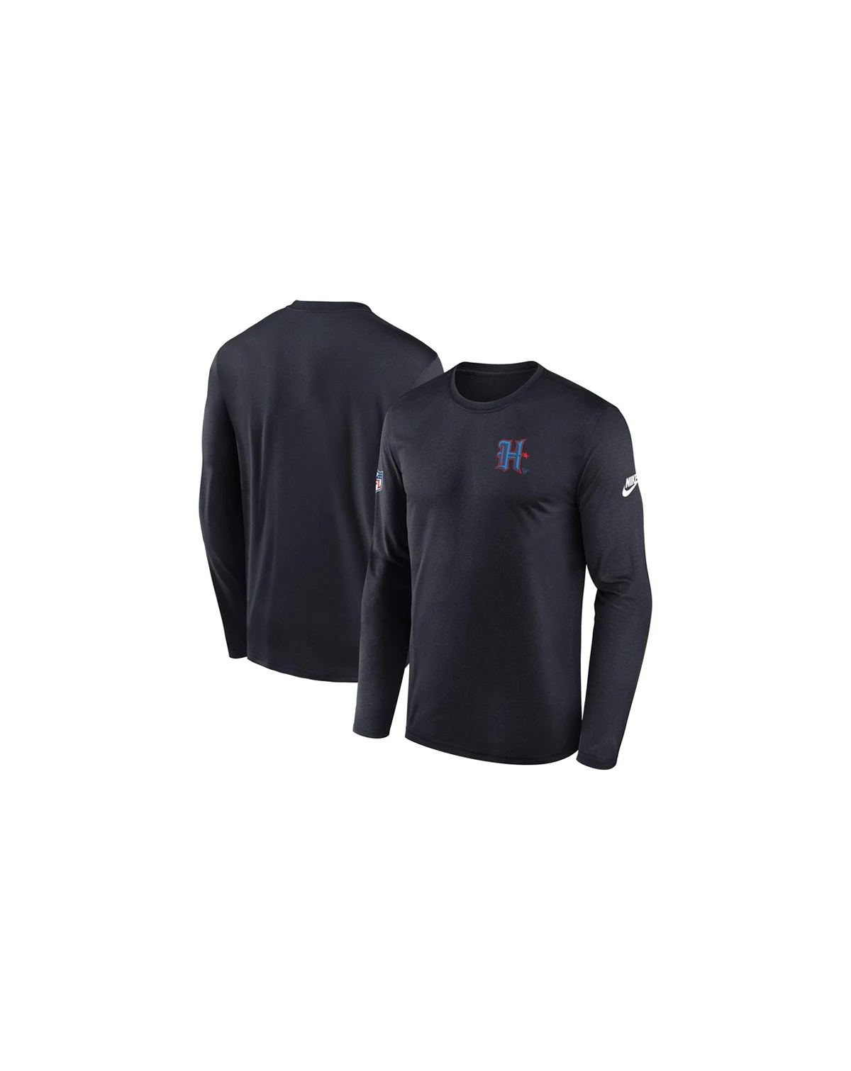 Men's Navy Houston Texans Legend Small Logo Performance Long Sleeve T-Shirt