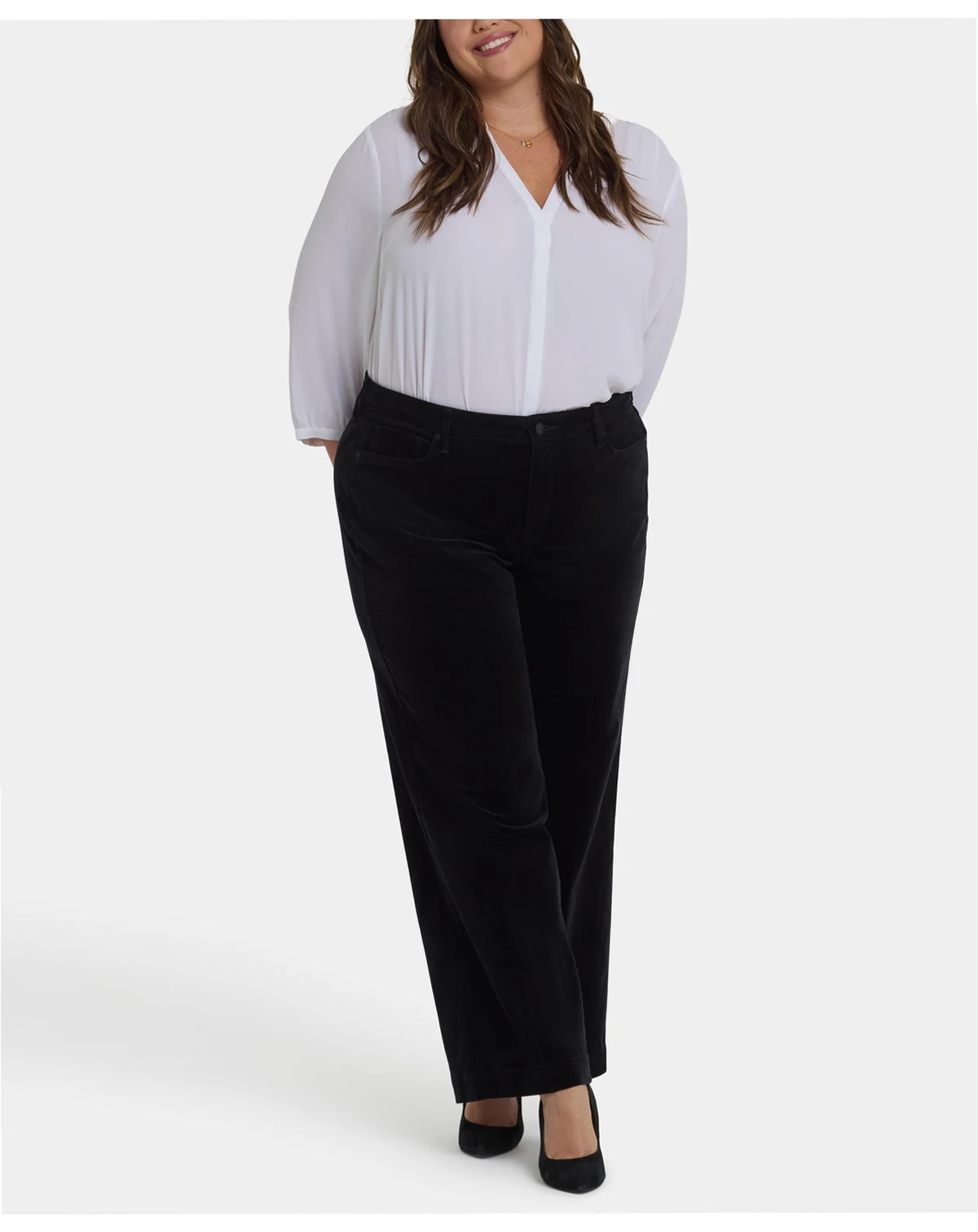Plus Size Teresa Wide Leg Corduroy Pants