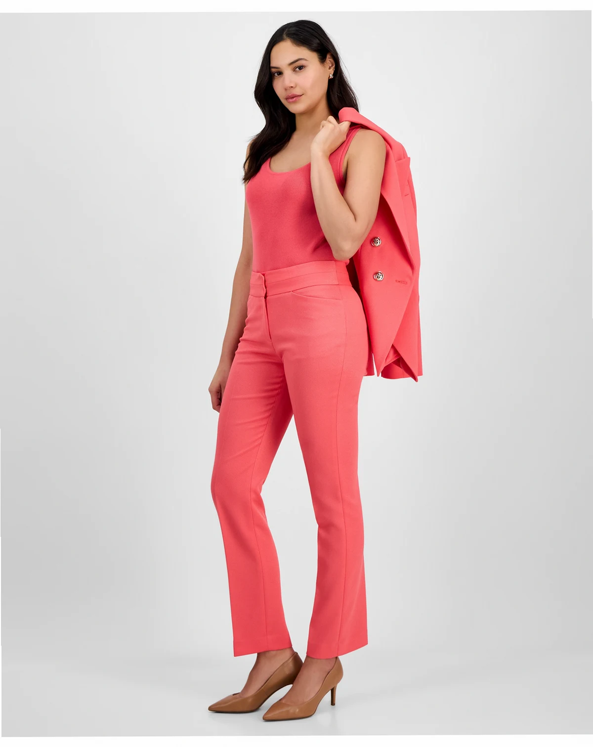 Women's Mid-Rise Flare-Leg Pants, Regular & Petite