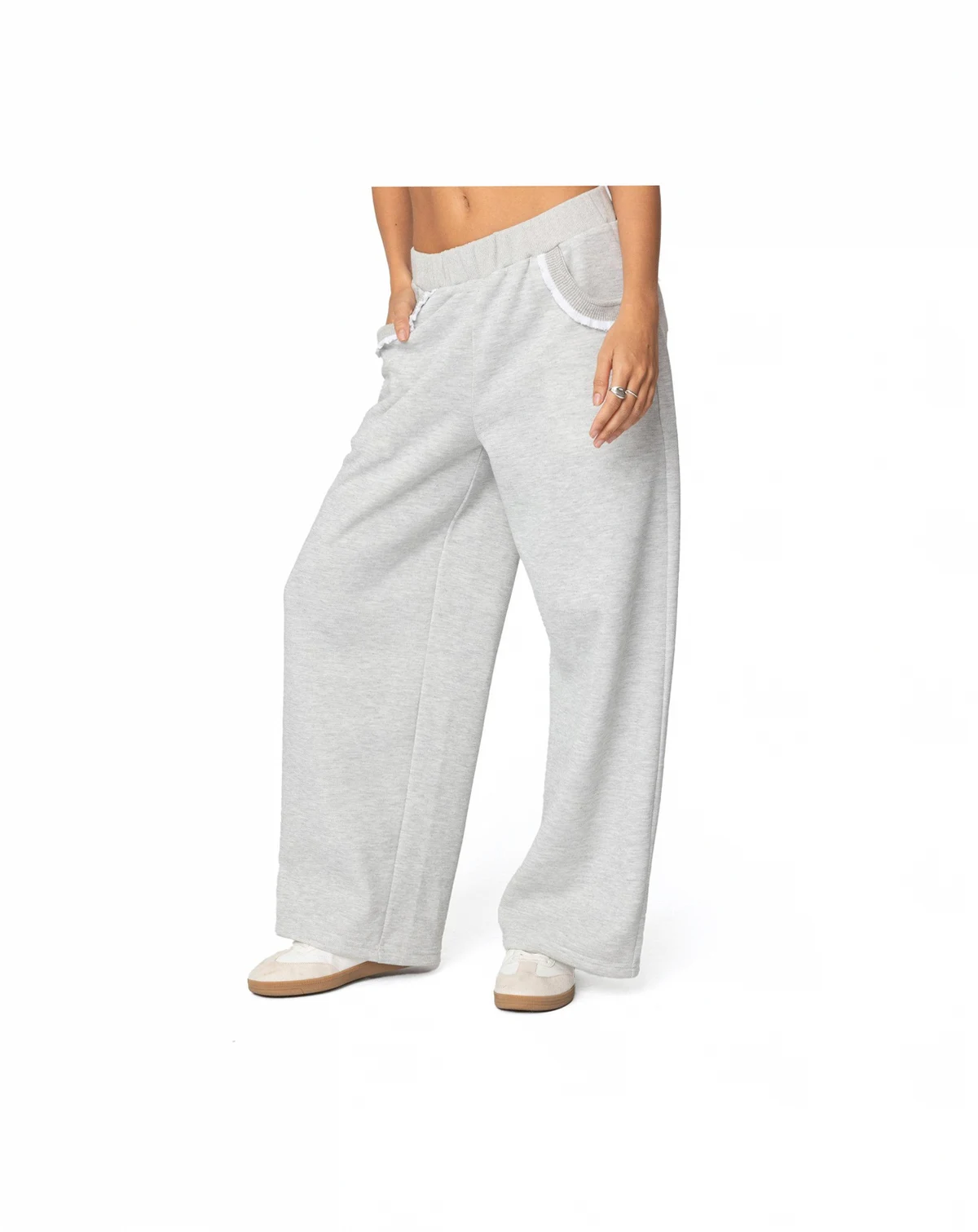 Womens Ashtin Ruffle Trim Sweatpants