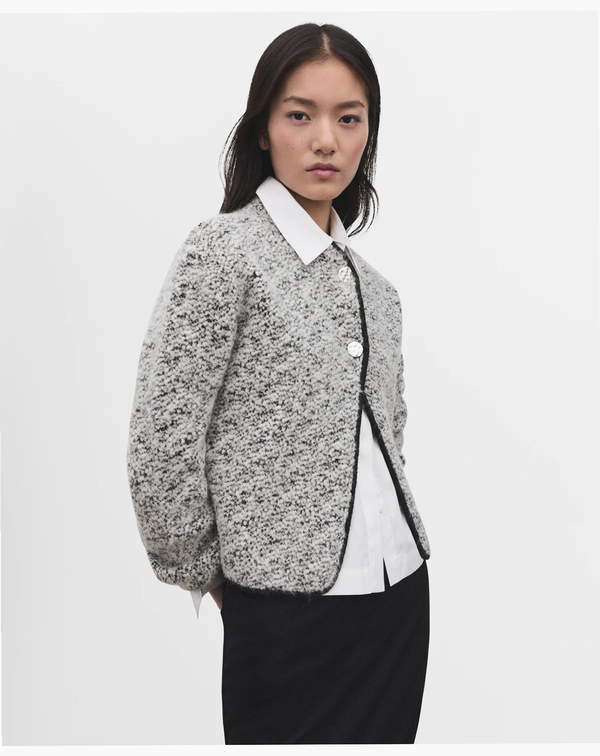 Women's Flecked Cotton-Blend Jacket