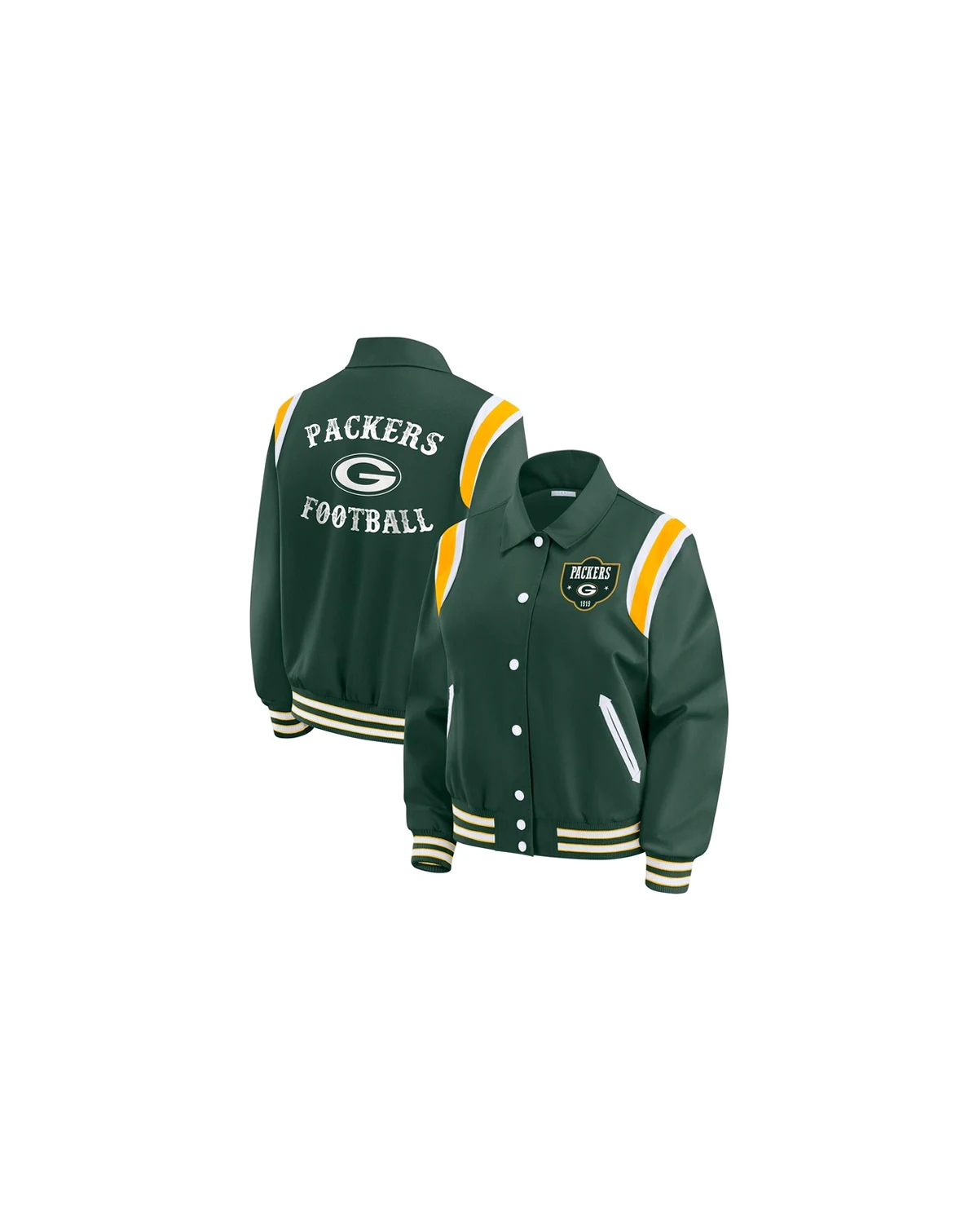 Women's Green Bay Packers Varsity Lightweight Full-Snap Jacket