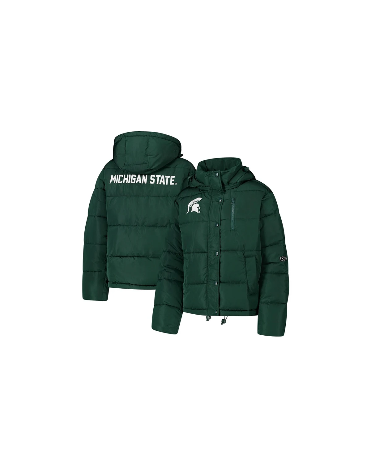 Women's Green Michigan State Spartans Puffer Jacket