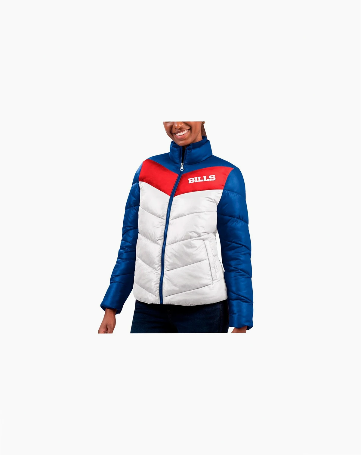 Women's White, Royal Buffalo Bills New Star Quilted Full-Zip Jacket