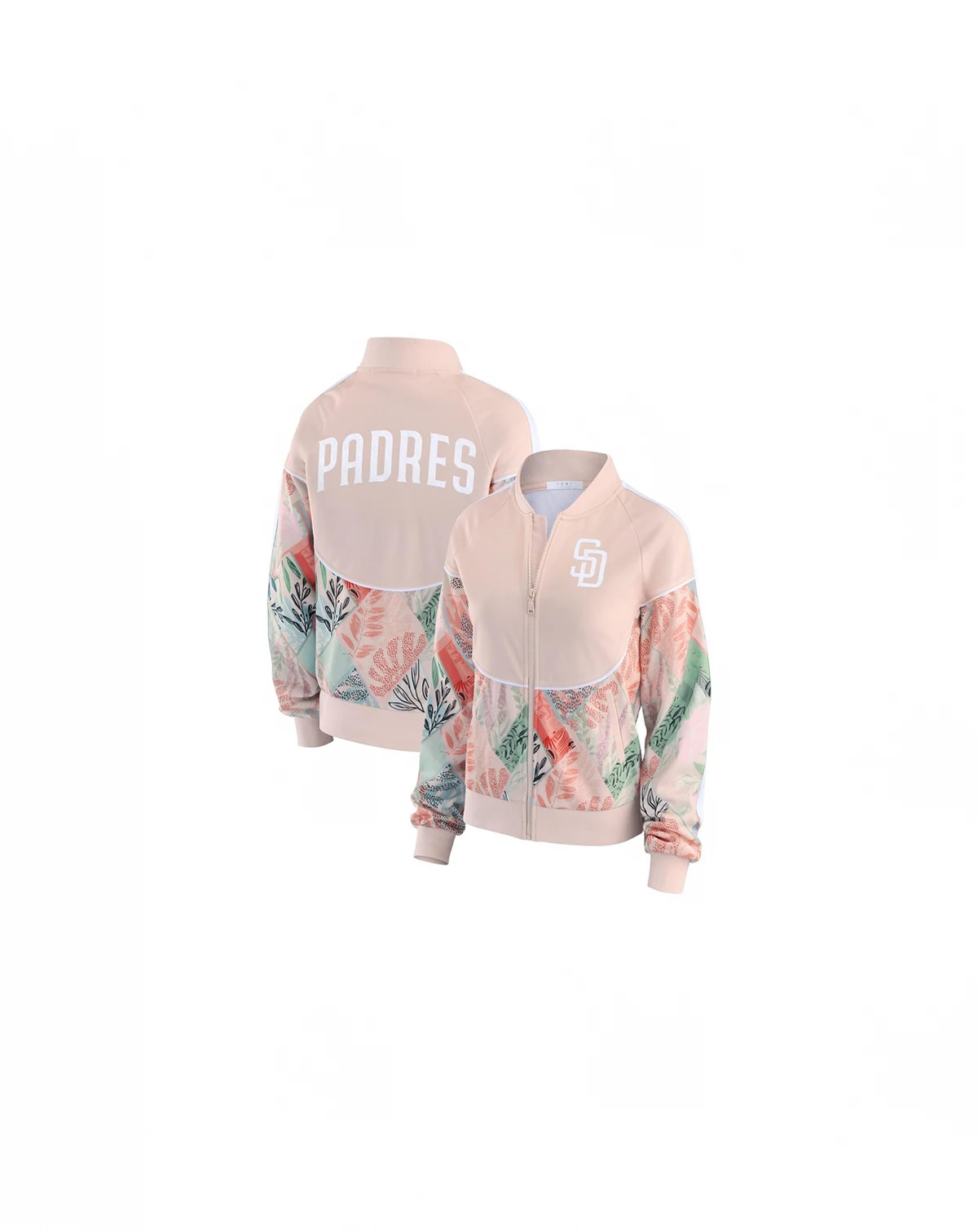 Women's Sand New York Yankees Raglan Full-Zip Track Jacket
