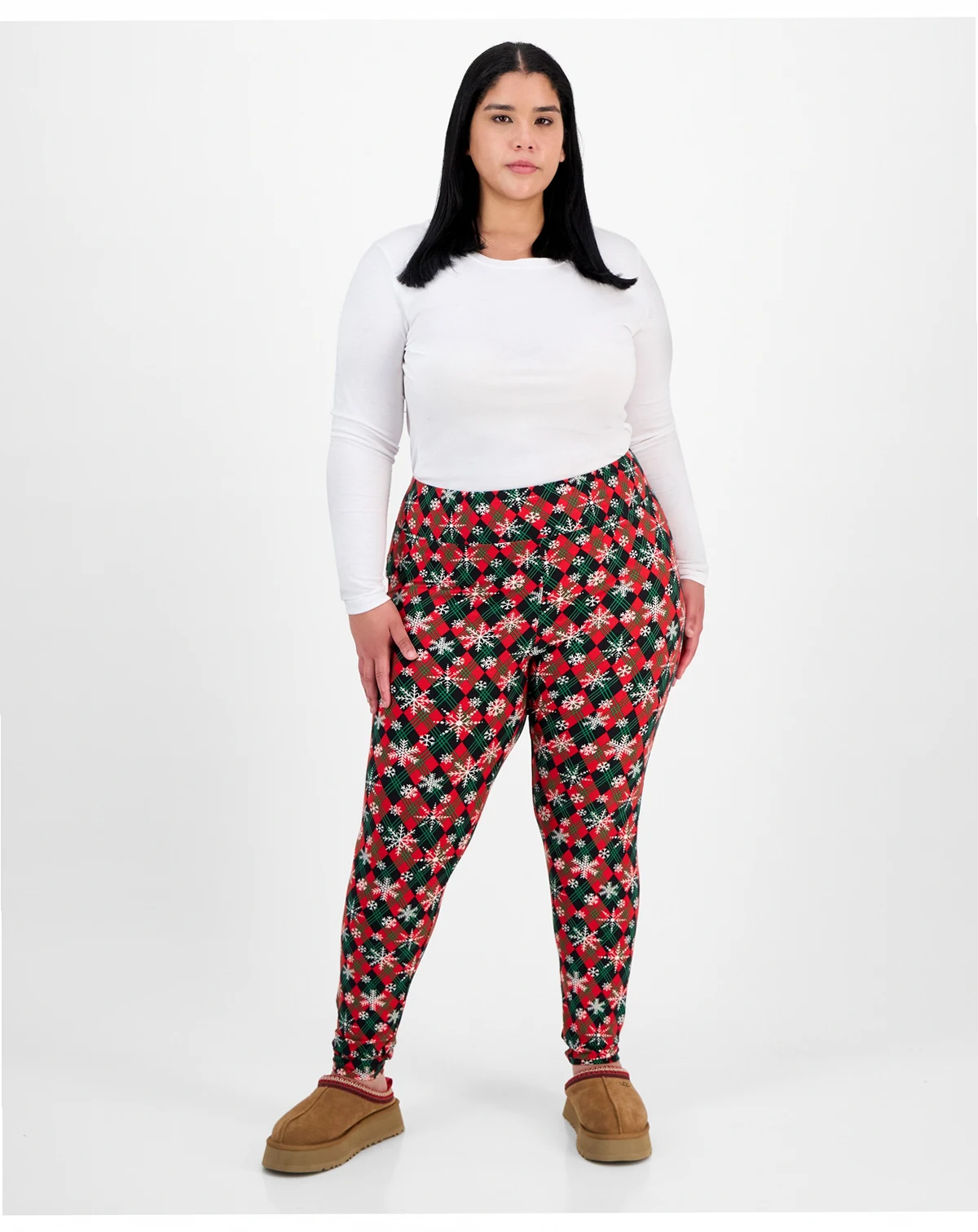 Trendy Plus Xmas Printed High-Rise Leggings
