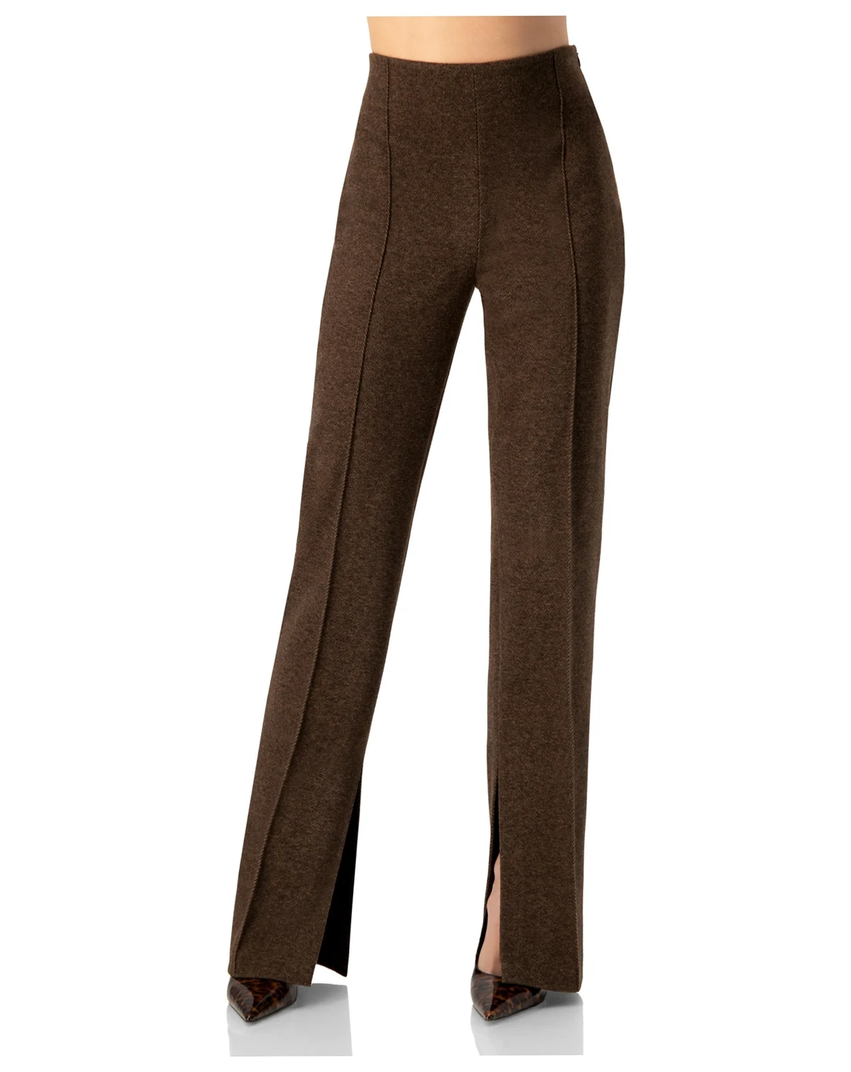 Women's Straight-Leg Trousers with Side Slits