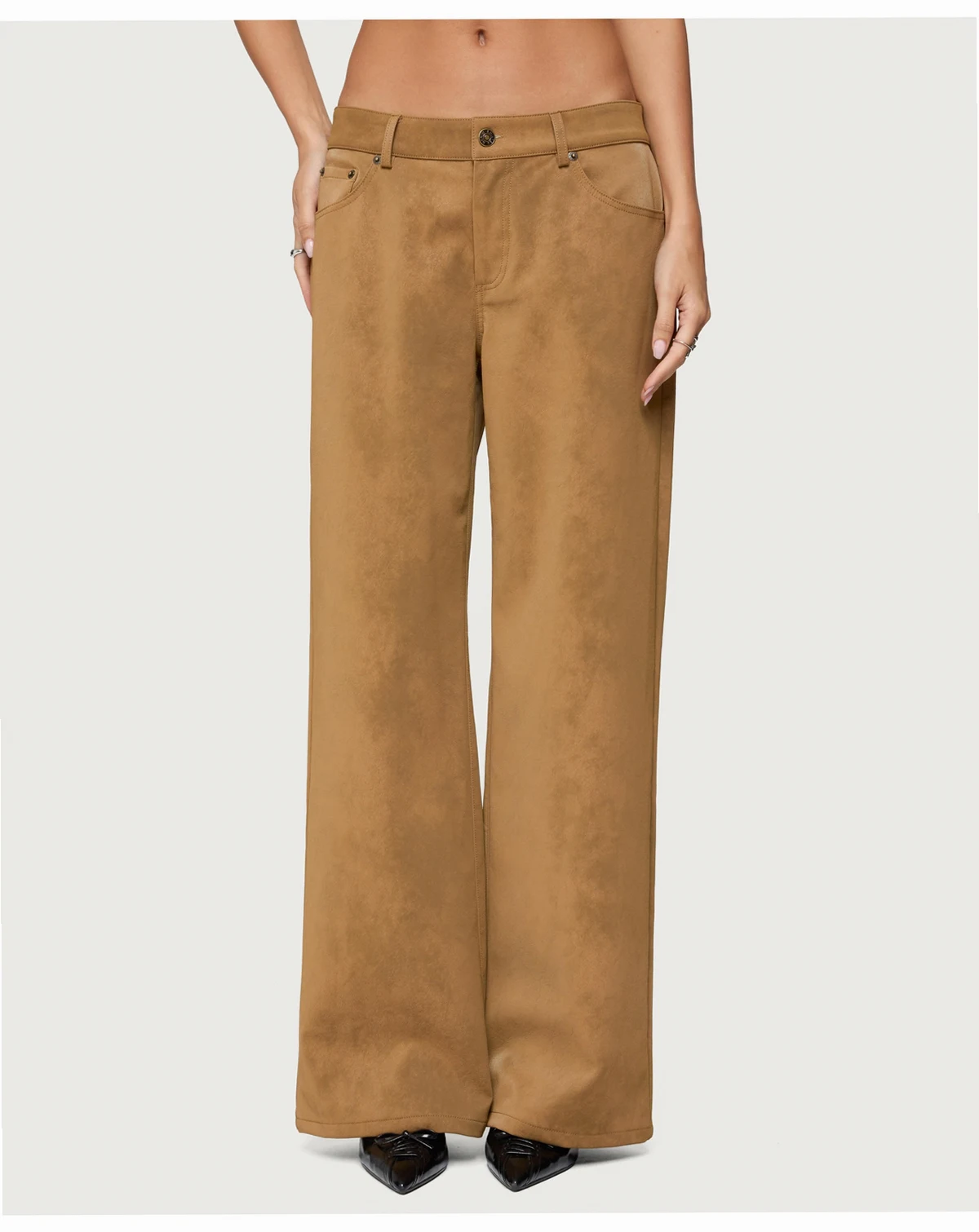 Women's Stacey Low Rise Faux Suede Pants